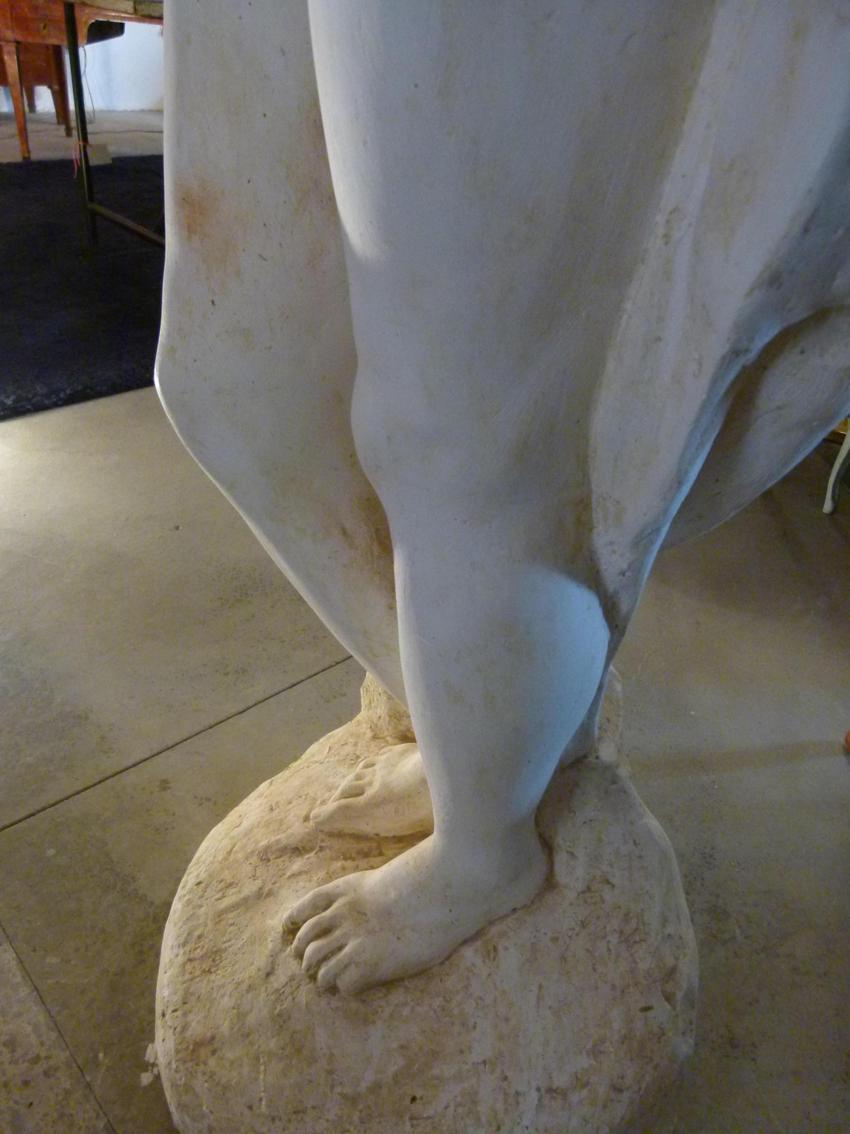 White Plaster Nude Standing Woman, 20th Century 7