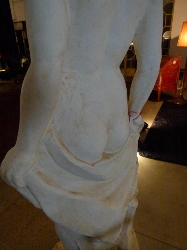 White Plaster Nude Standing Woman, 20th Century For Sale 9