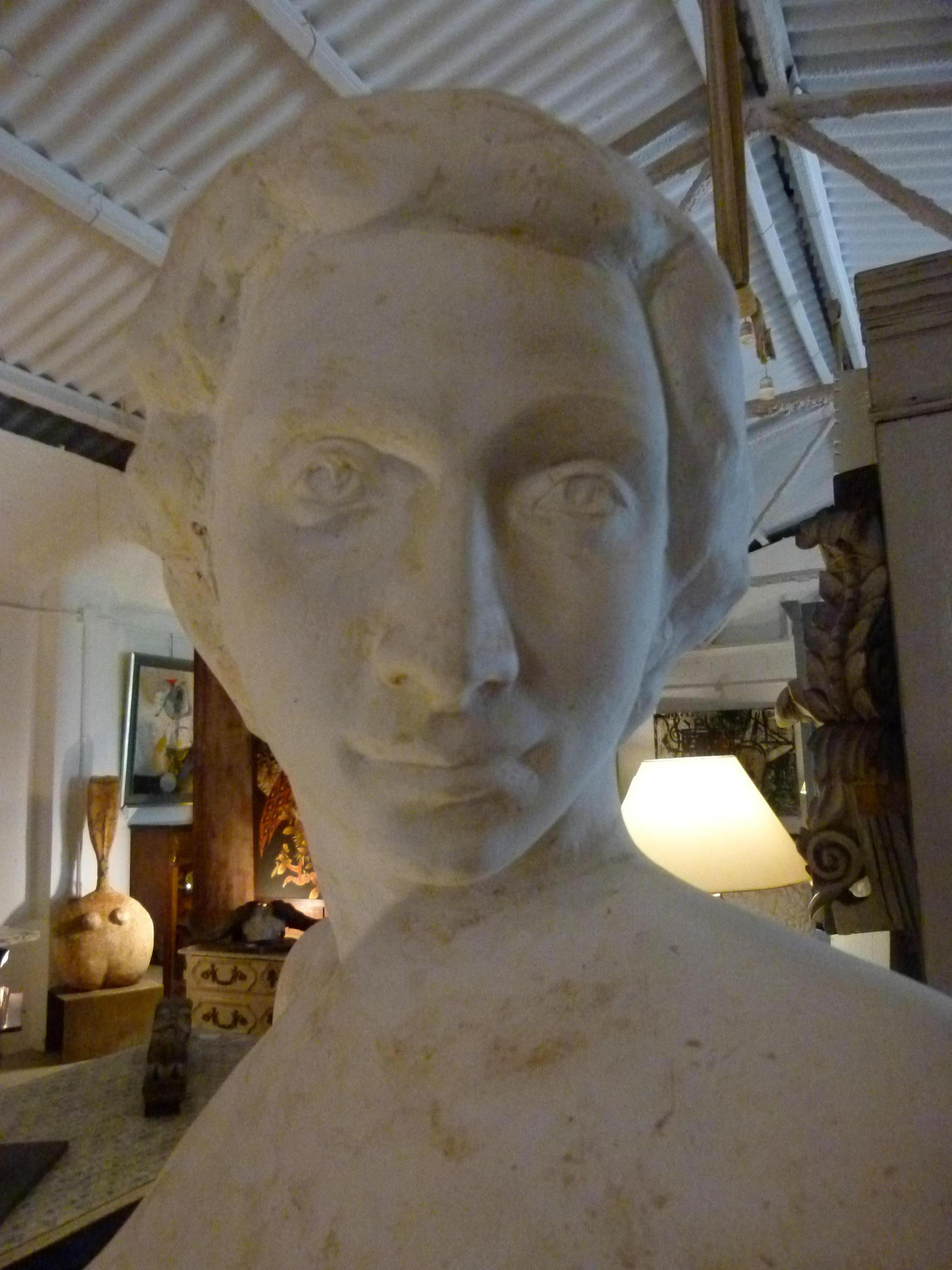 White Plaster Nude Standing Woman, 20th Century In Good Condition In Vulpellac, Girona