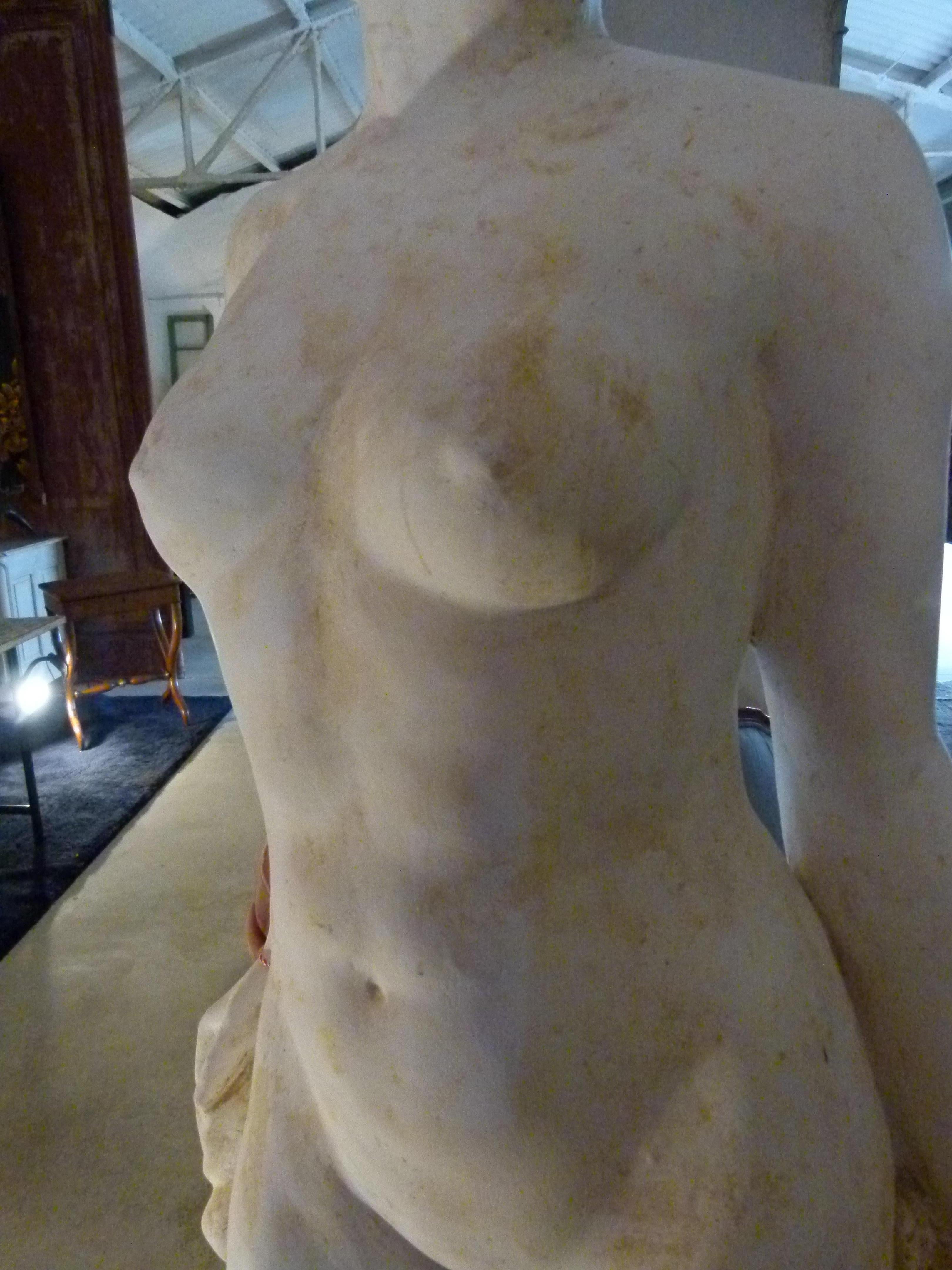 White Plaster Nude Standing Woman, 20th Century 2