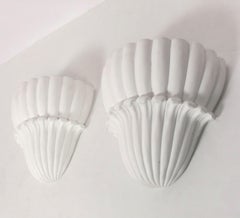 White Plaster Sconces by Bunny Williams for Currey and Company