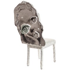 White Plaster Sculptural Chair, 21st Century by Mattia Biagi