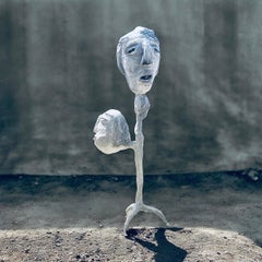 White Plaster Sculptural Figure, 21st Century by Mattia Biagi