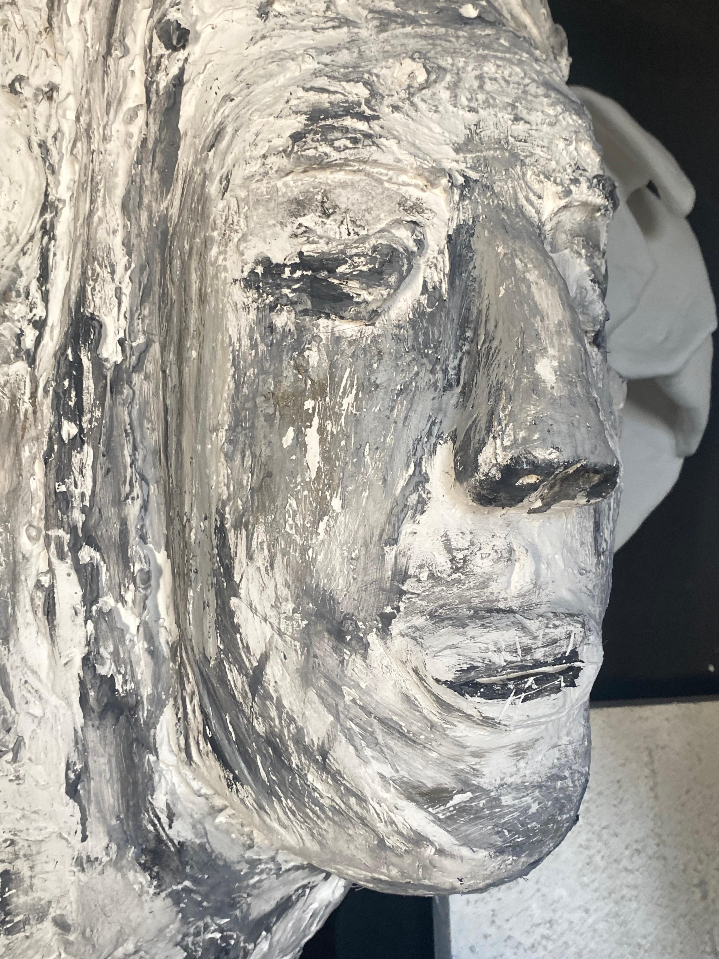 Contemporary White Plaster Sculptural Figure, 21st Century by Mattia Biagi For Sale