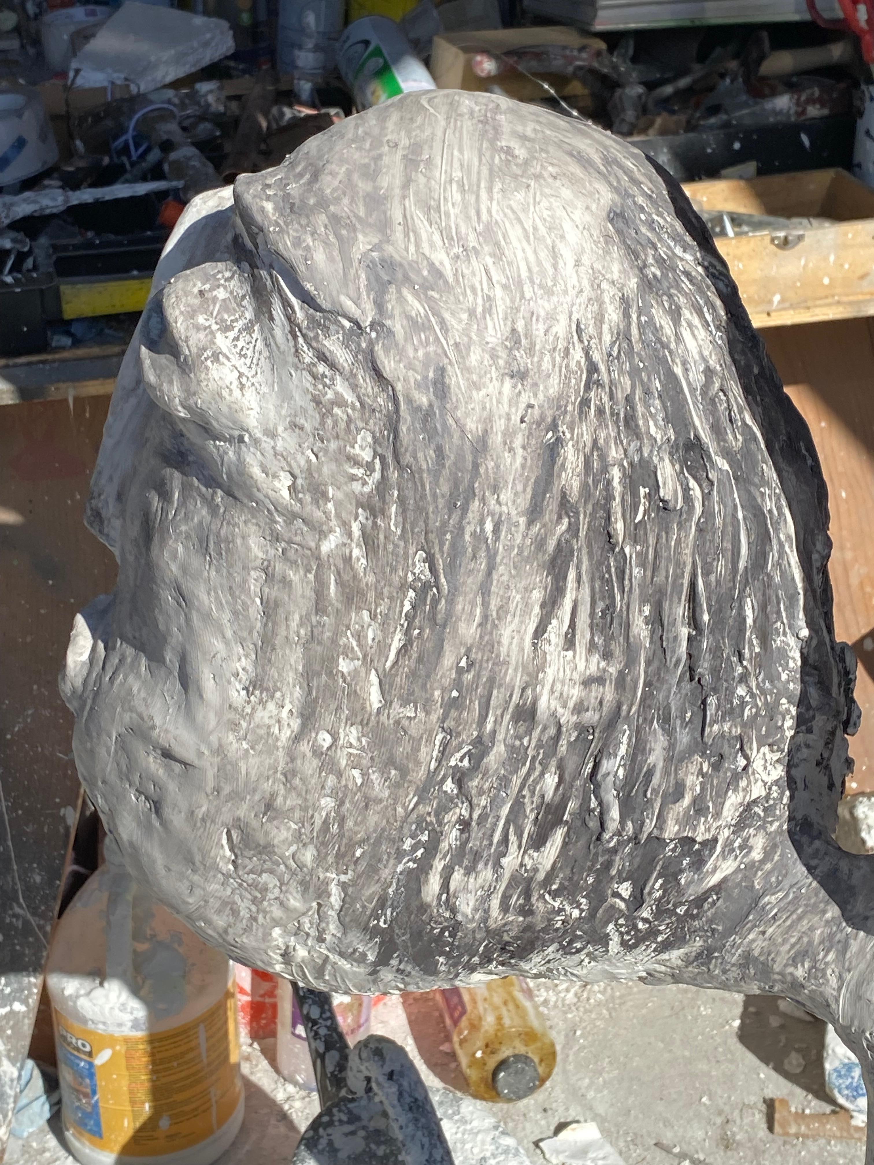 White Plaster Sculptural Figure, 21st Century by Mattia Biagi For Sale 1