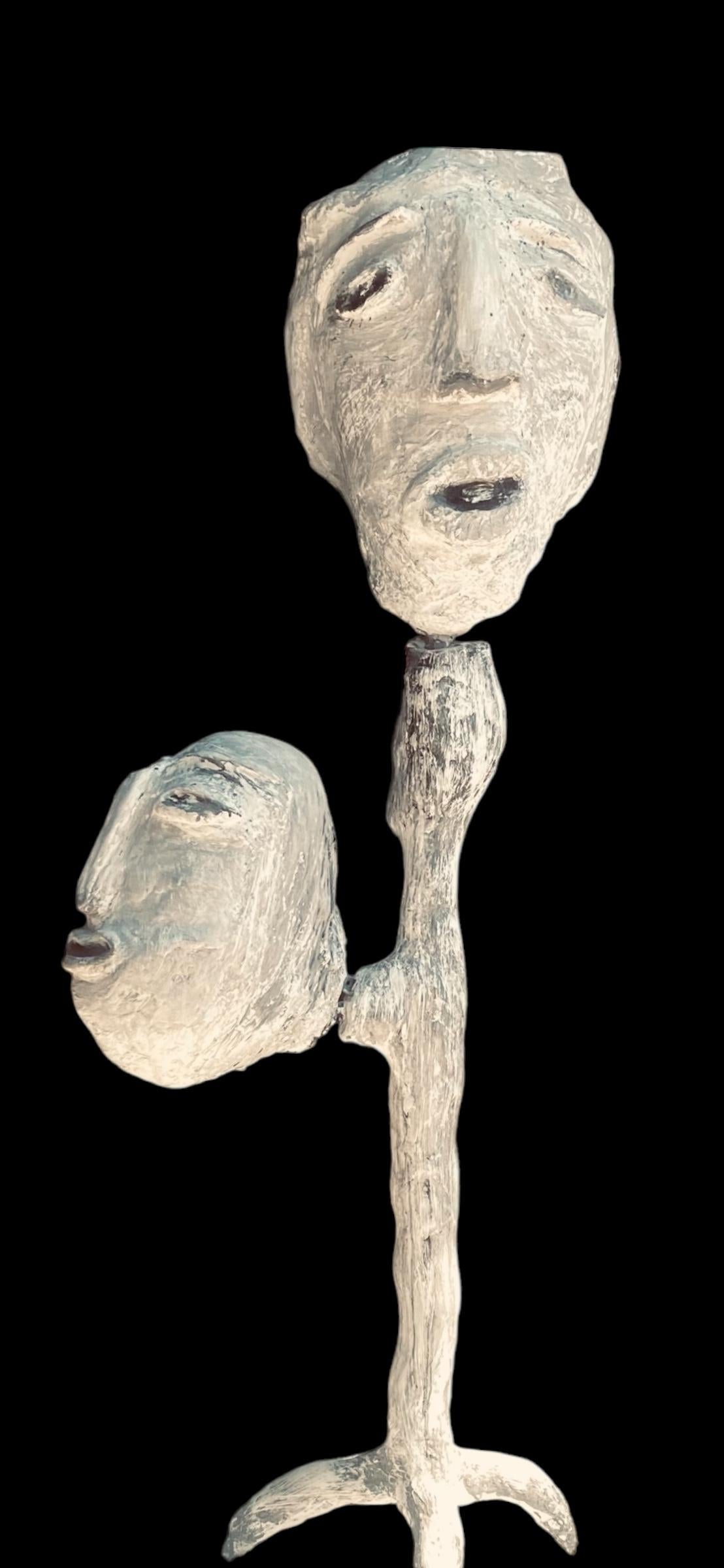 White Plaster Sculptural Figure, 21st Century by Mattia Biagi For Sale 2