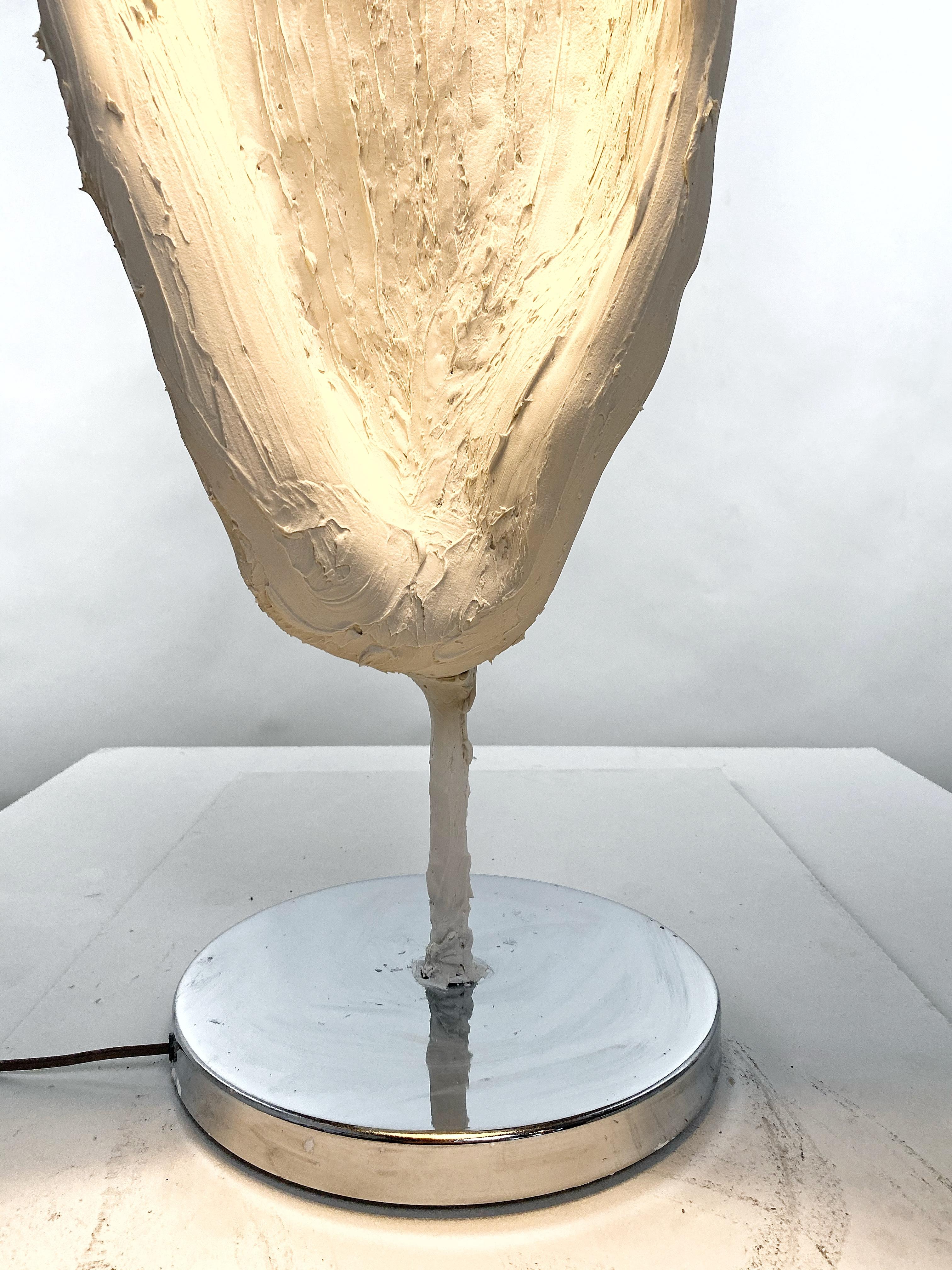 American White Plaster Sculptural Floor Lamp, 21st Century by Mattia Biagi For Sale