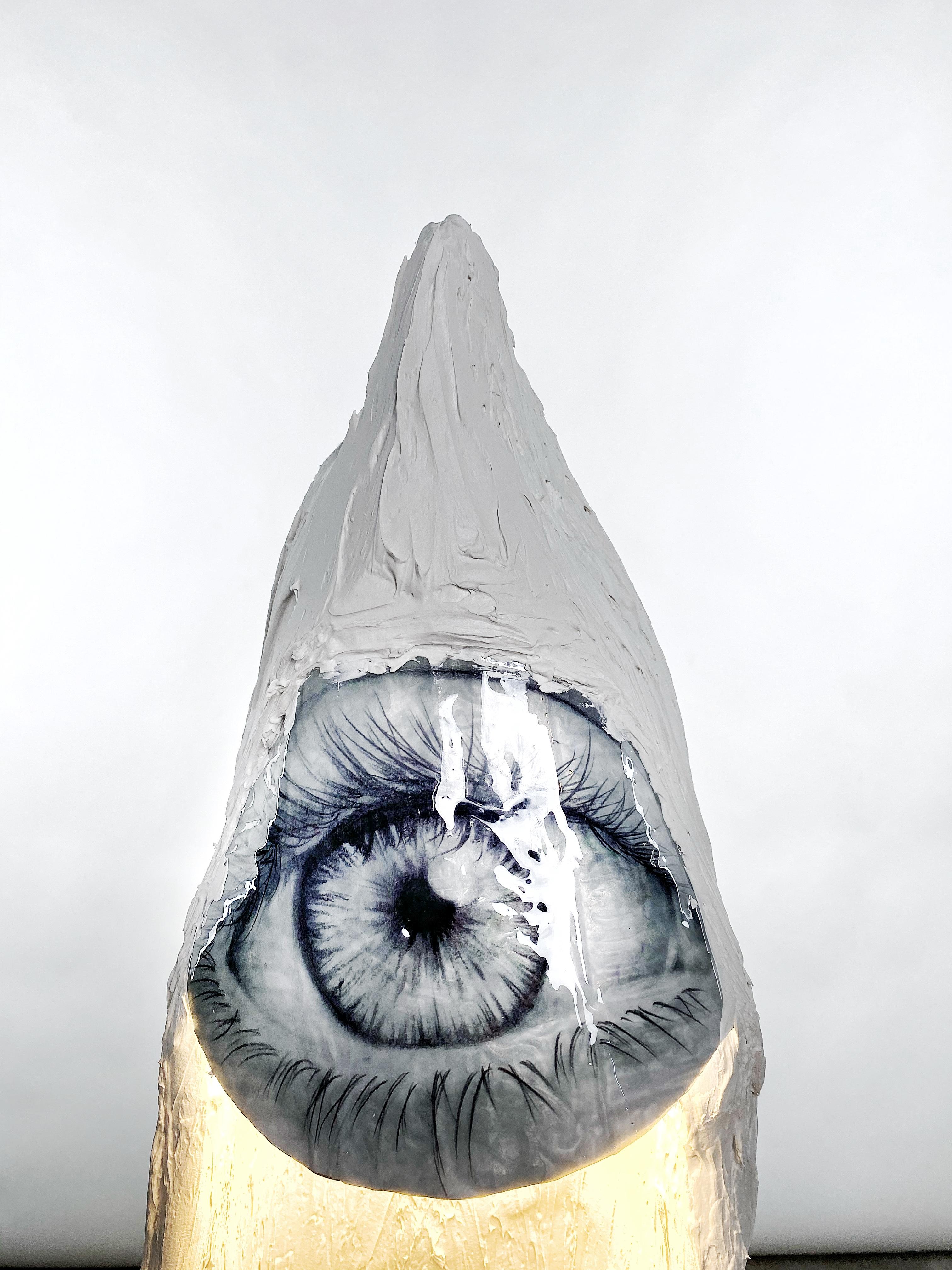 Skulpturale Stehlampe aus weißem Gips, 21. Jahrhundert, von Mattia Biagi im Zustand „Neu“ im Angebot in Culver City, CA