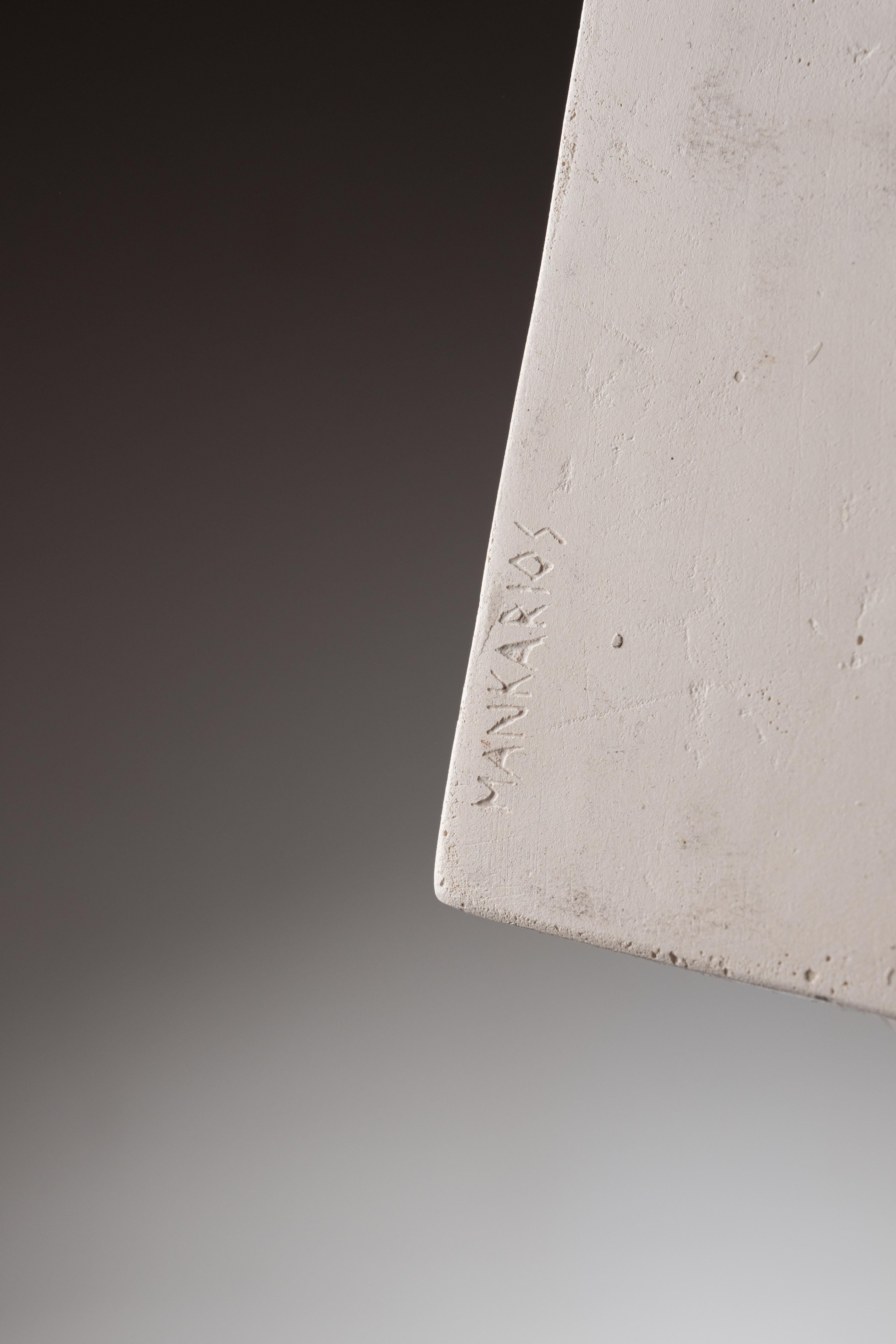 White plaster sculpture 