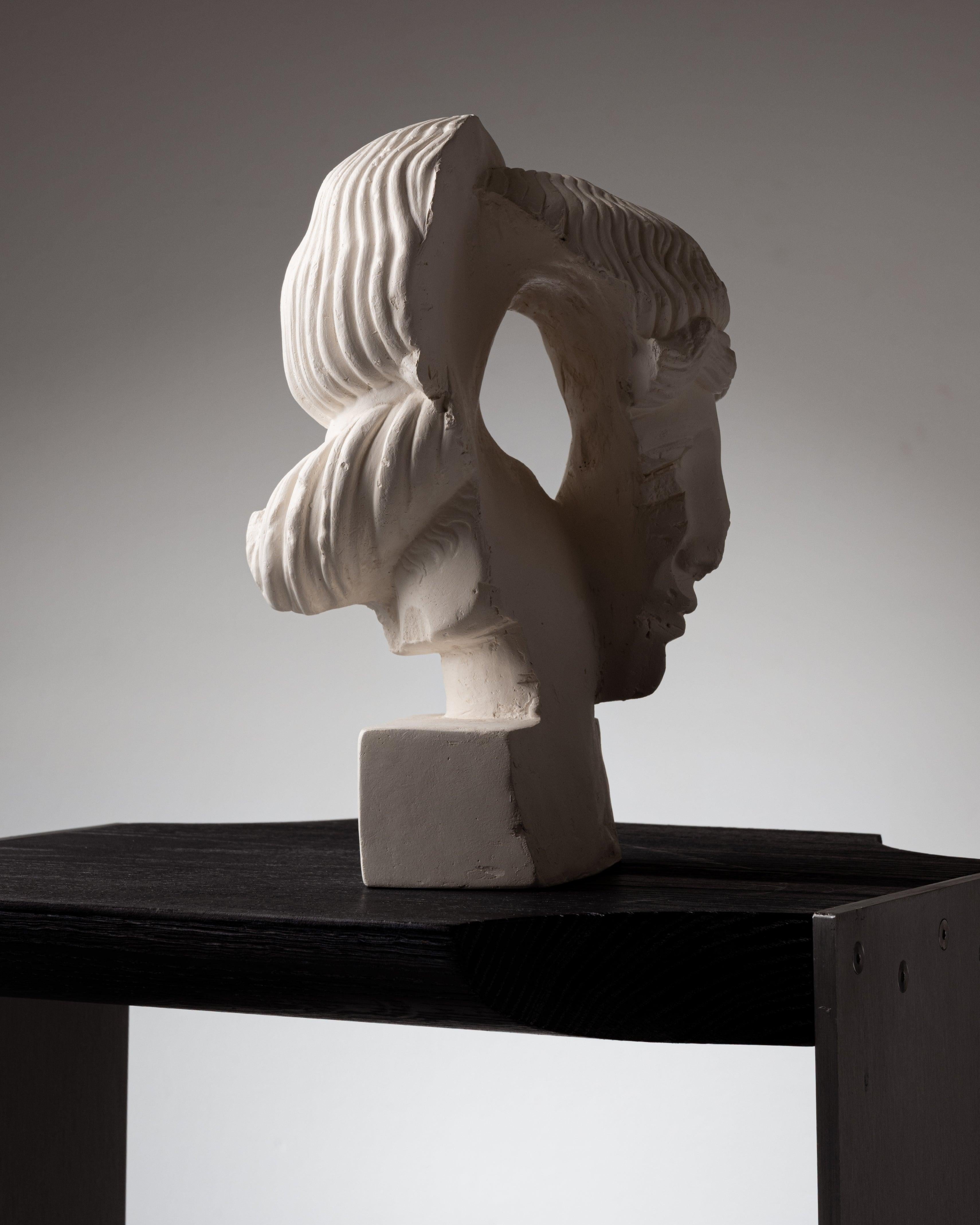 White plaster sculpture 