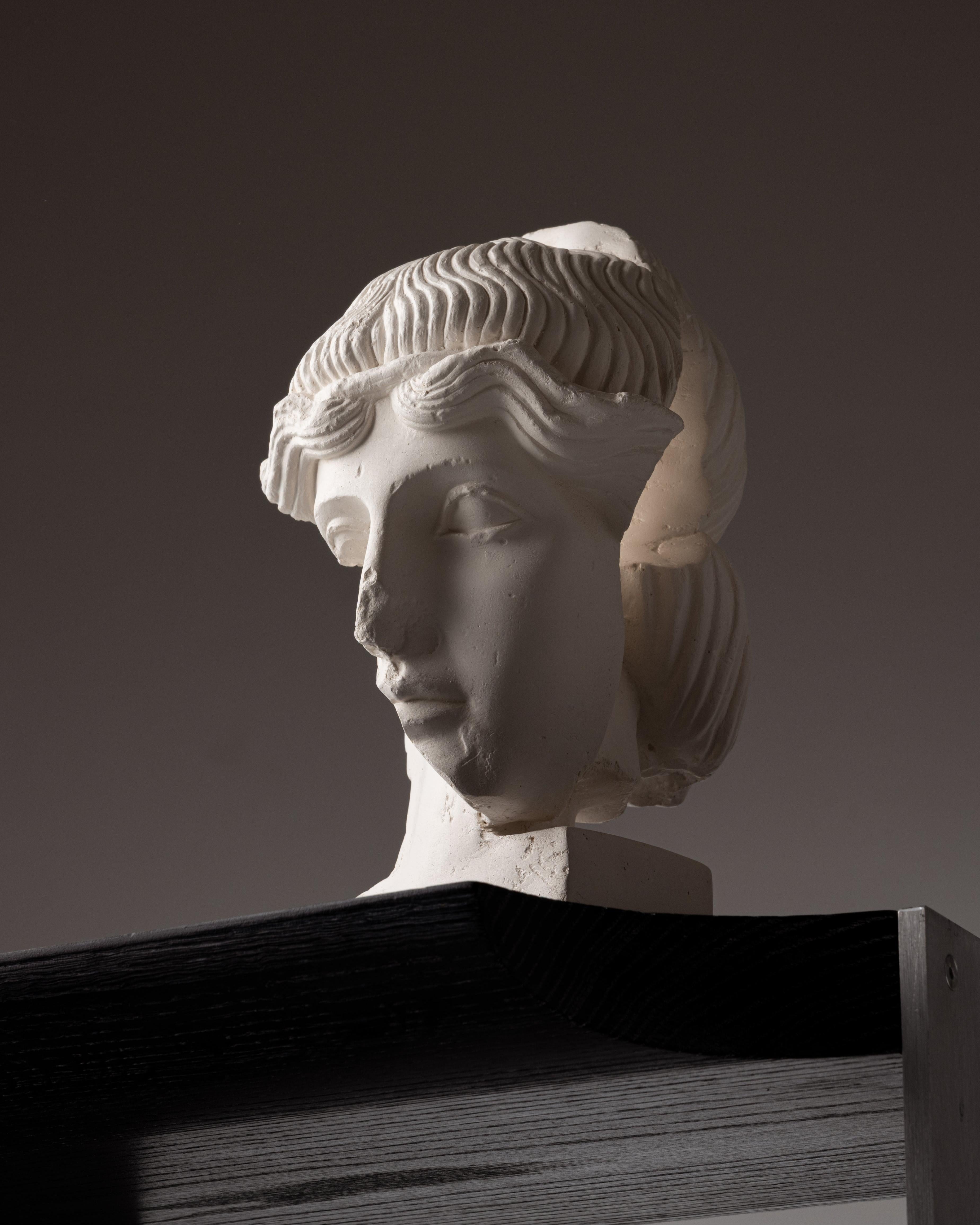 White plaster sculpture 