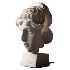 White plaster sculpture "Fragment #9" by Marina Mankarios