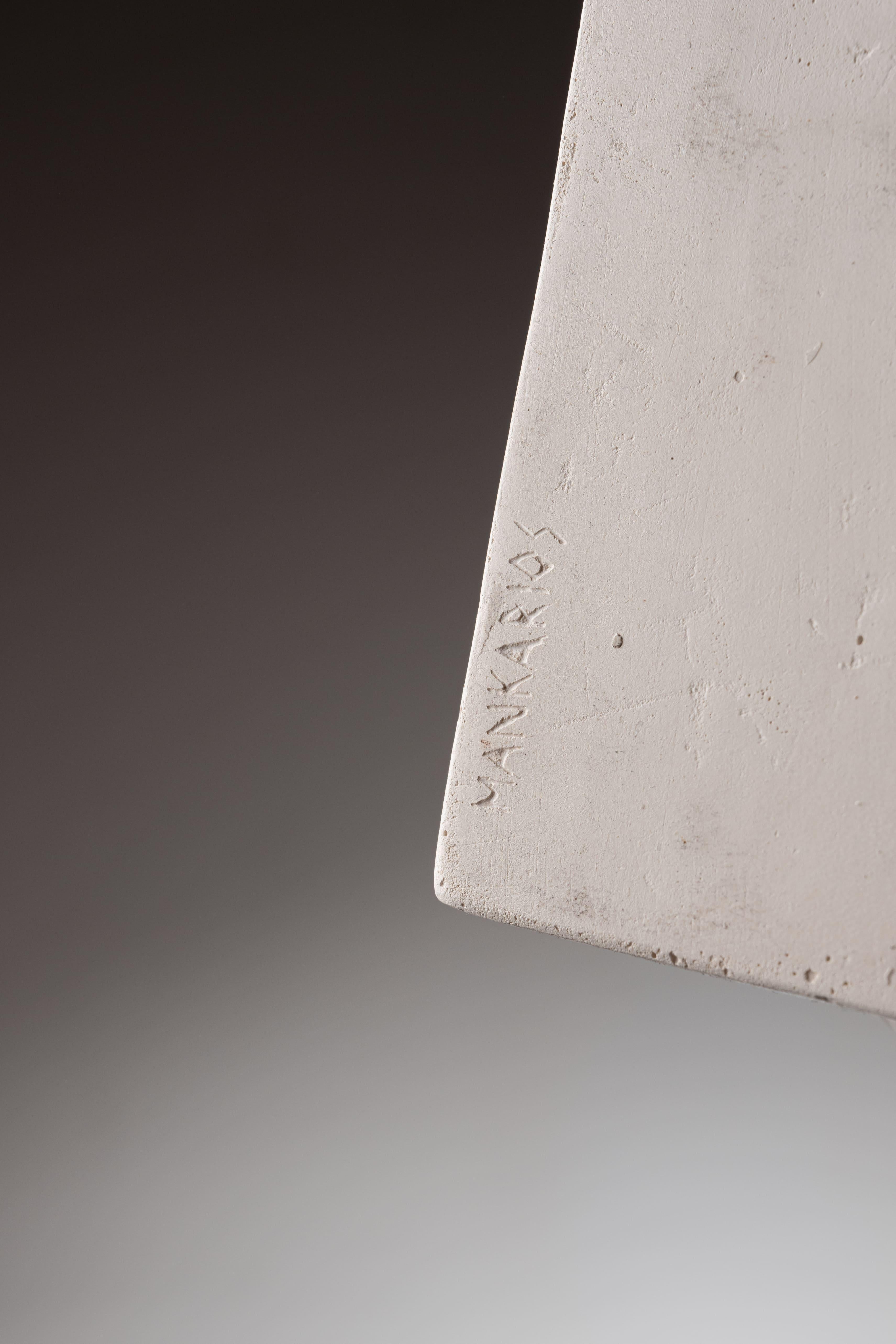White plaster sculpture “FRAGMENT #9” For Sale 8