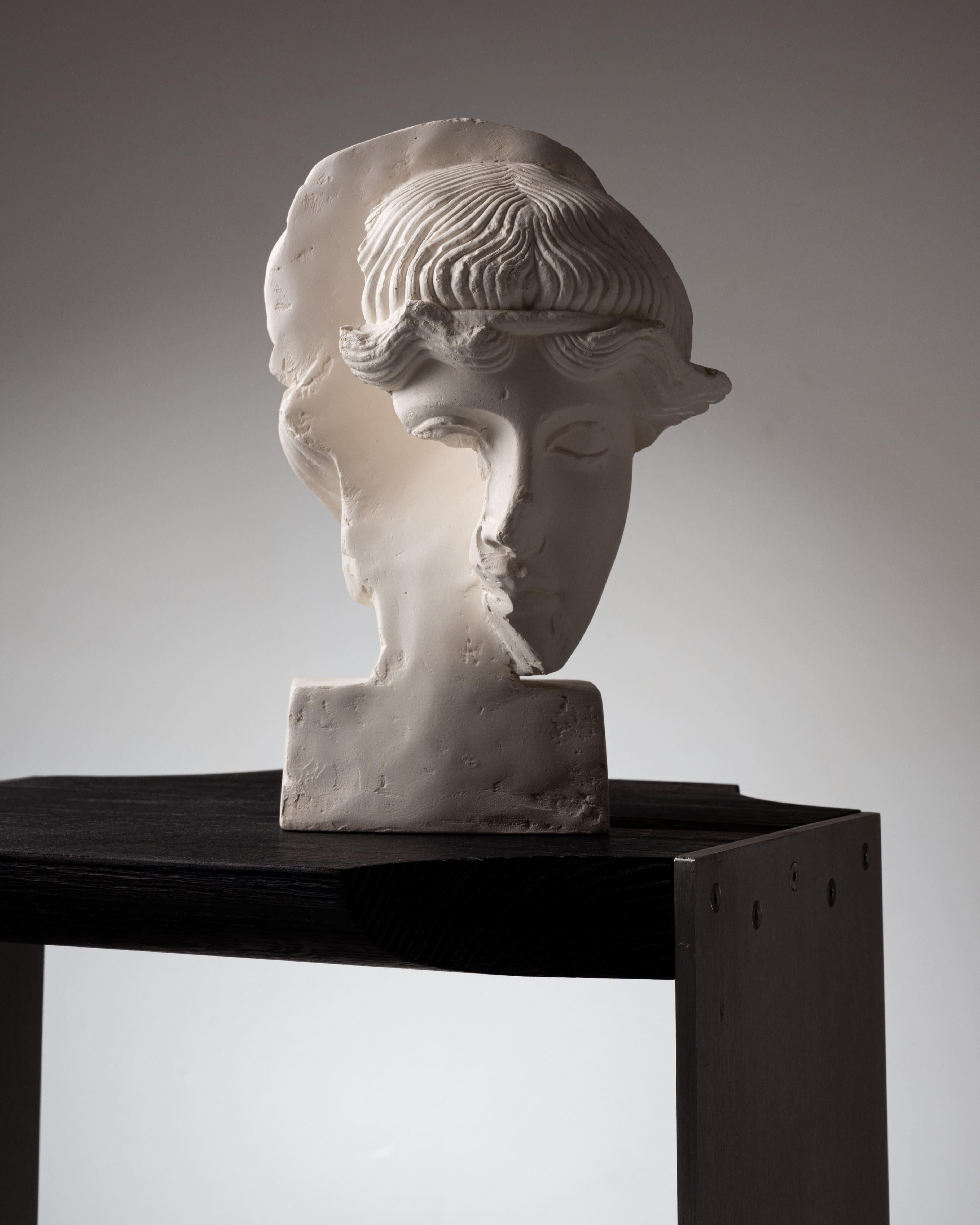 White plaster sculpture “FRAGMENT #9” For Sale 9