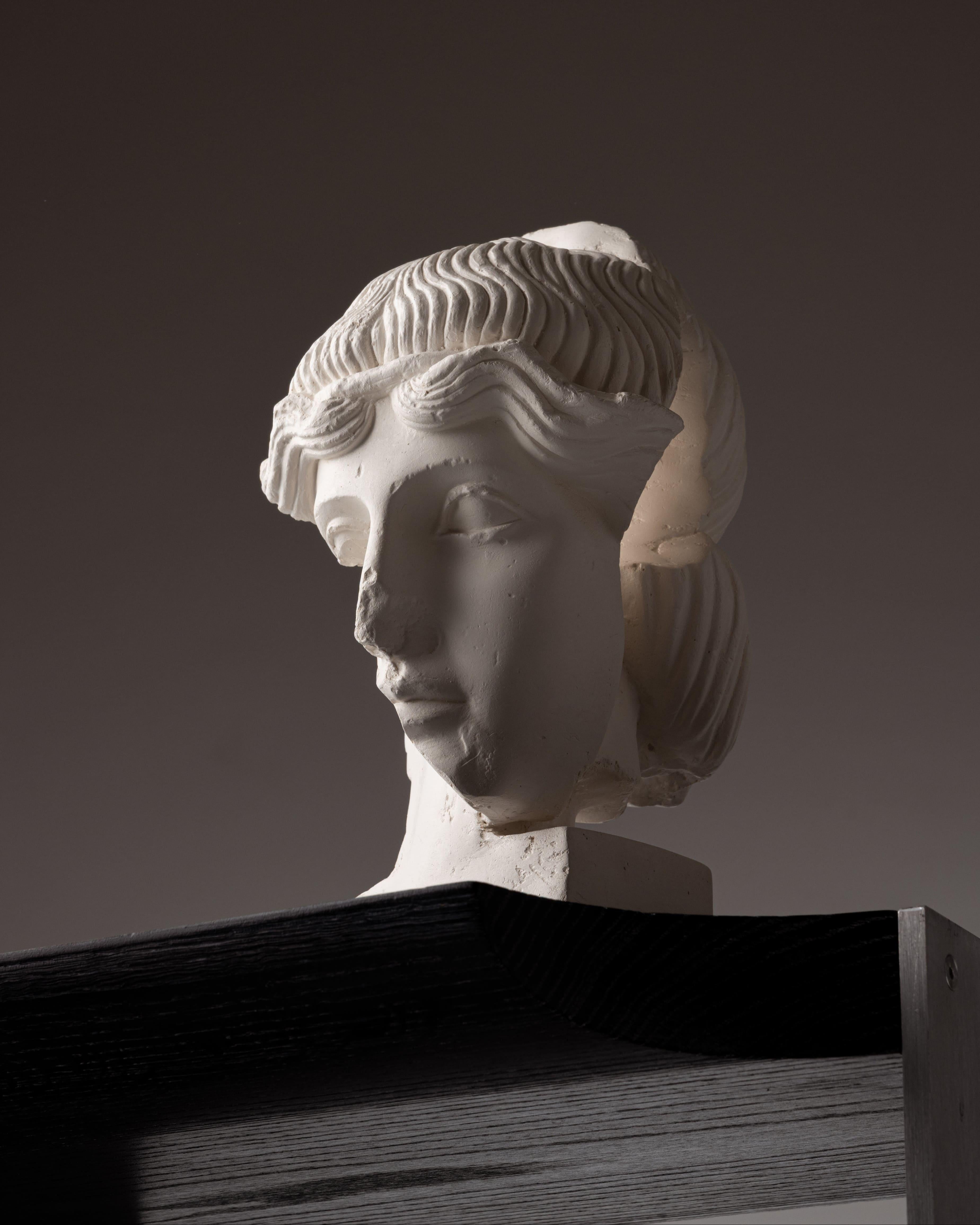 White plaster sculpture “FRAGMENT #9” For Sale 4