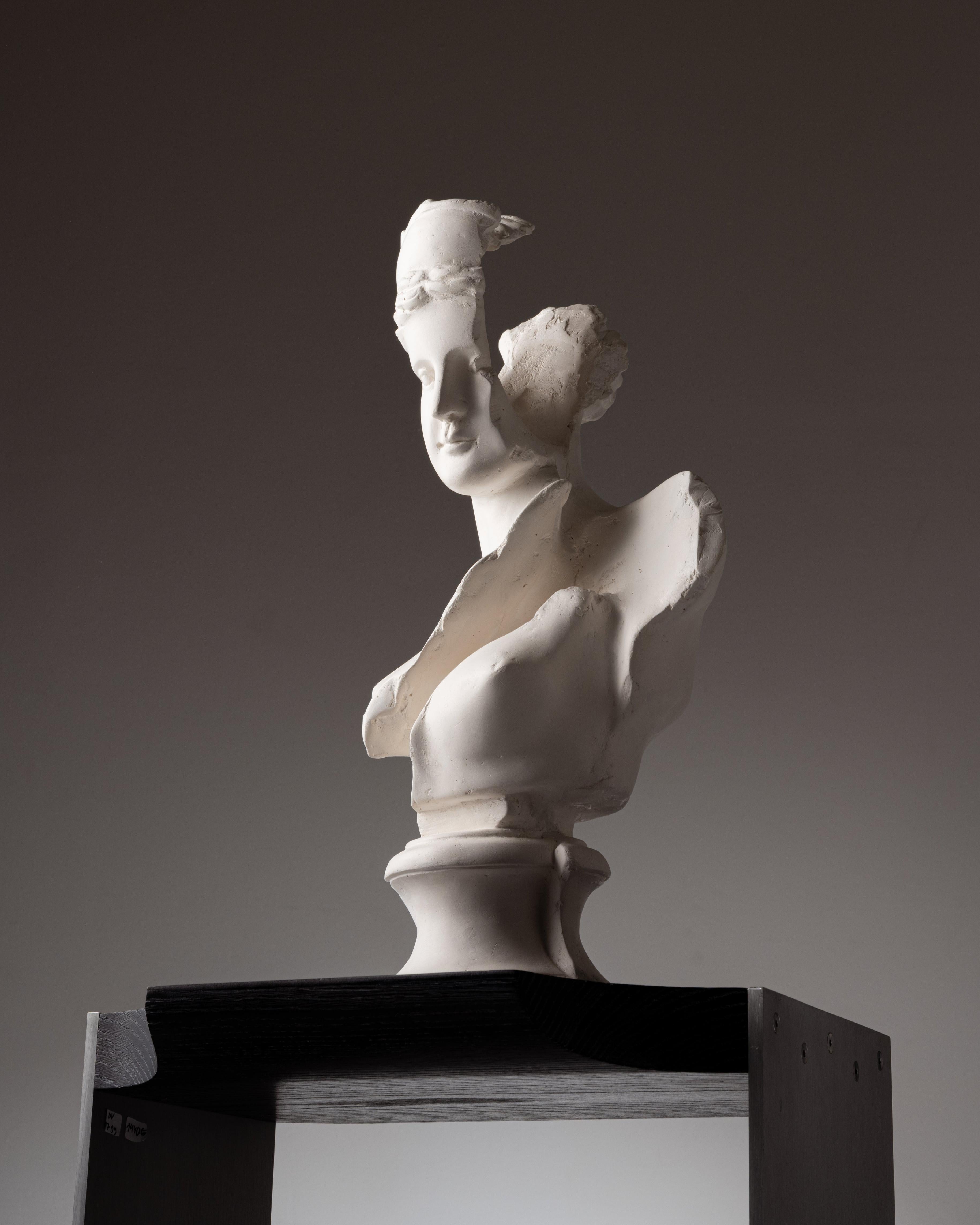 White plaster sculpture 