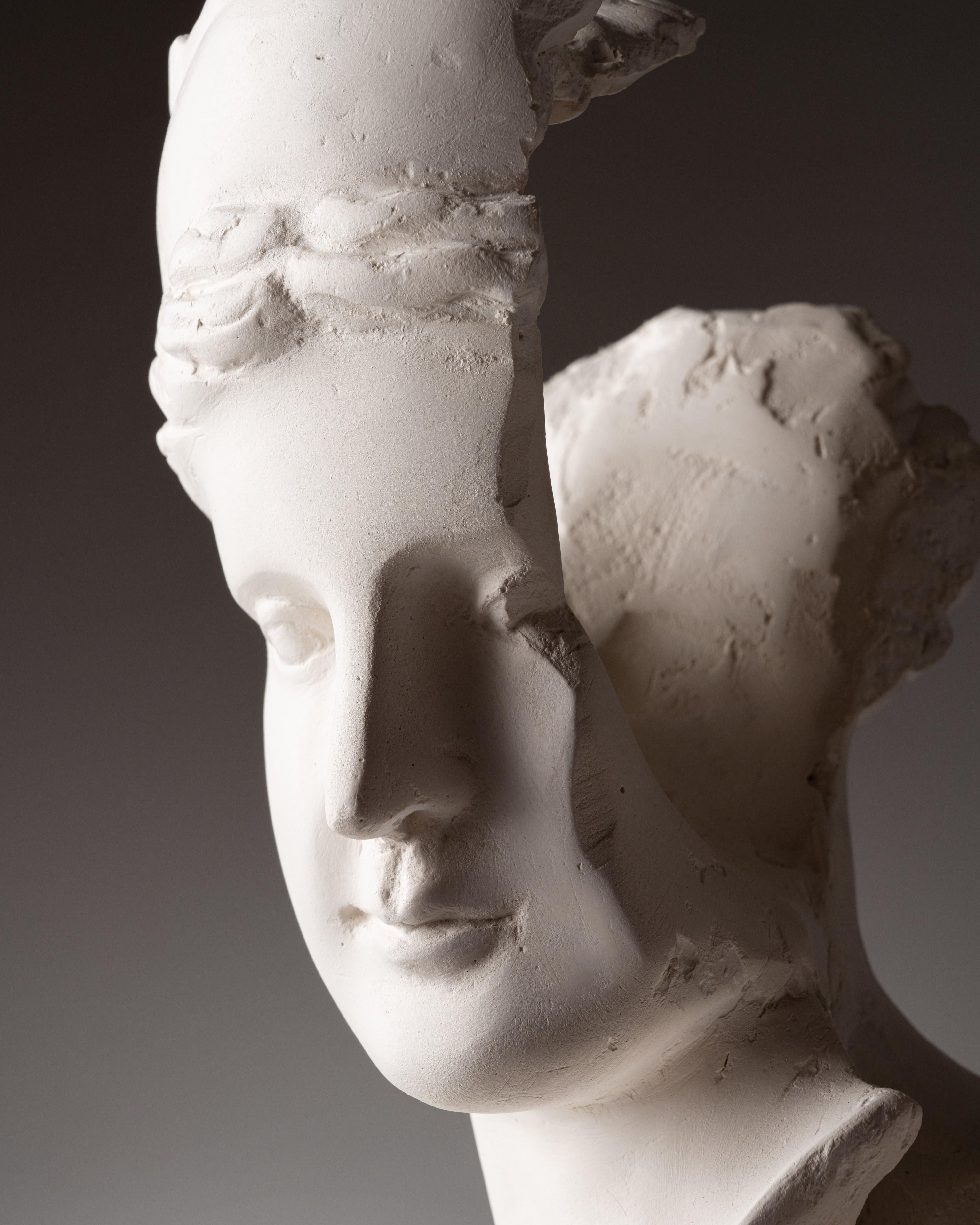 White plaster sculpture 