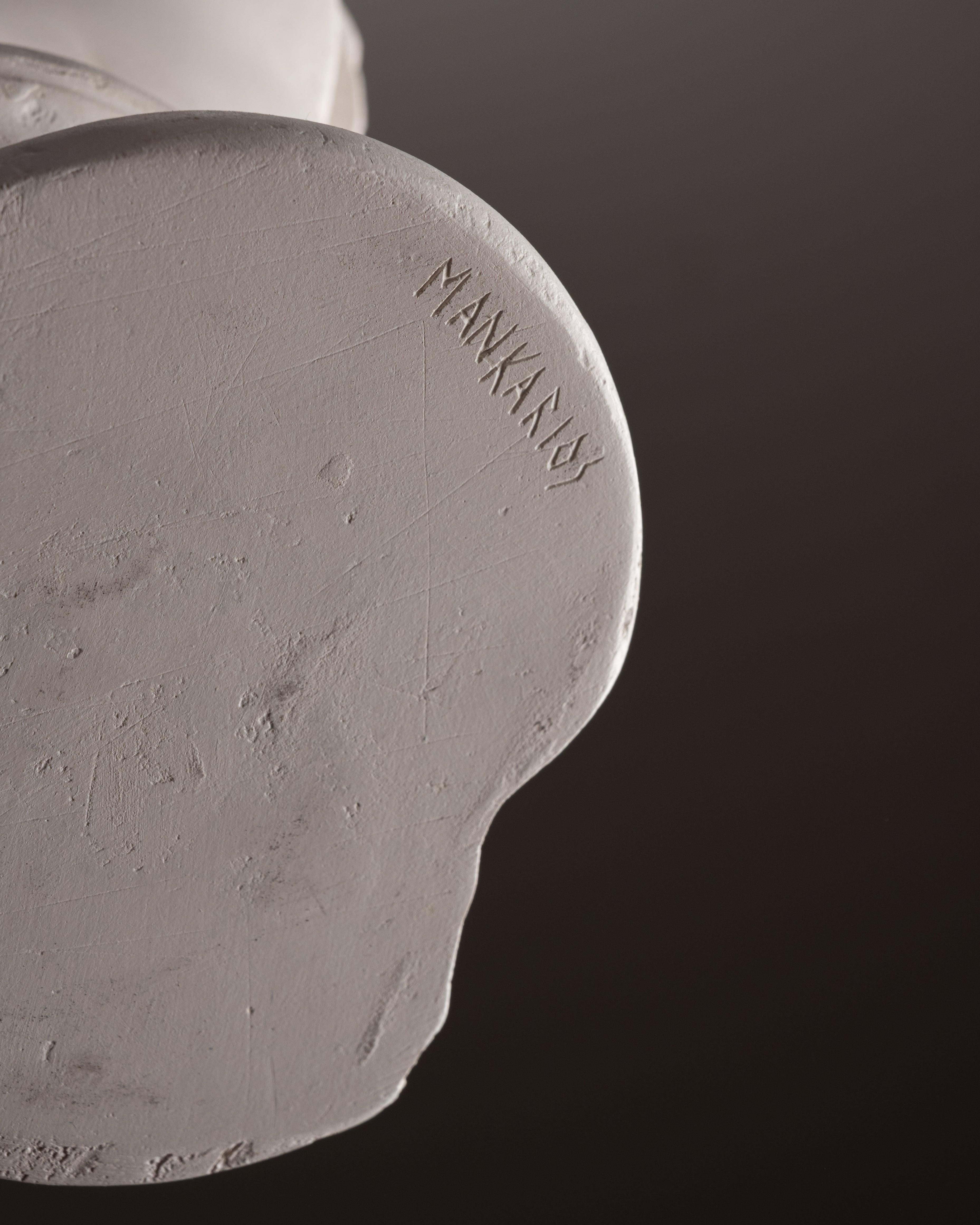 White plaster sculpture 