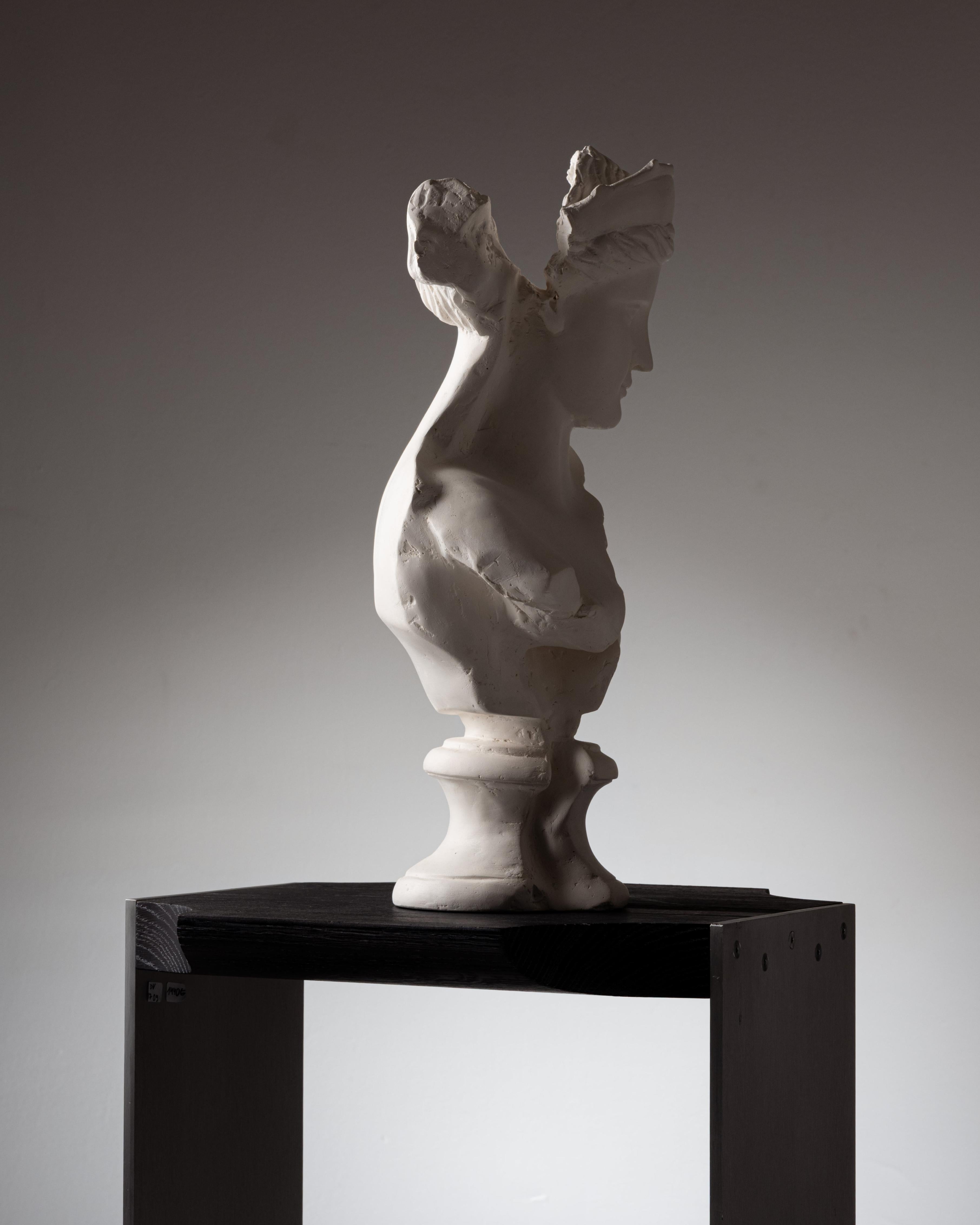 White plaster sculpture 