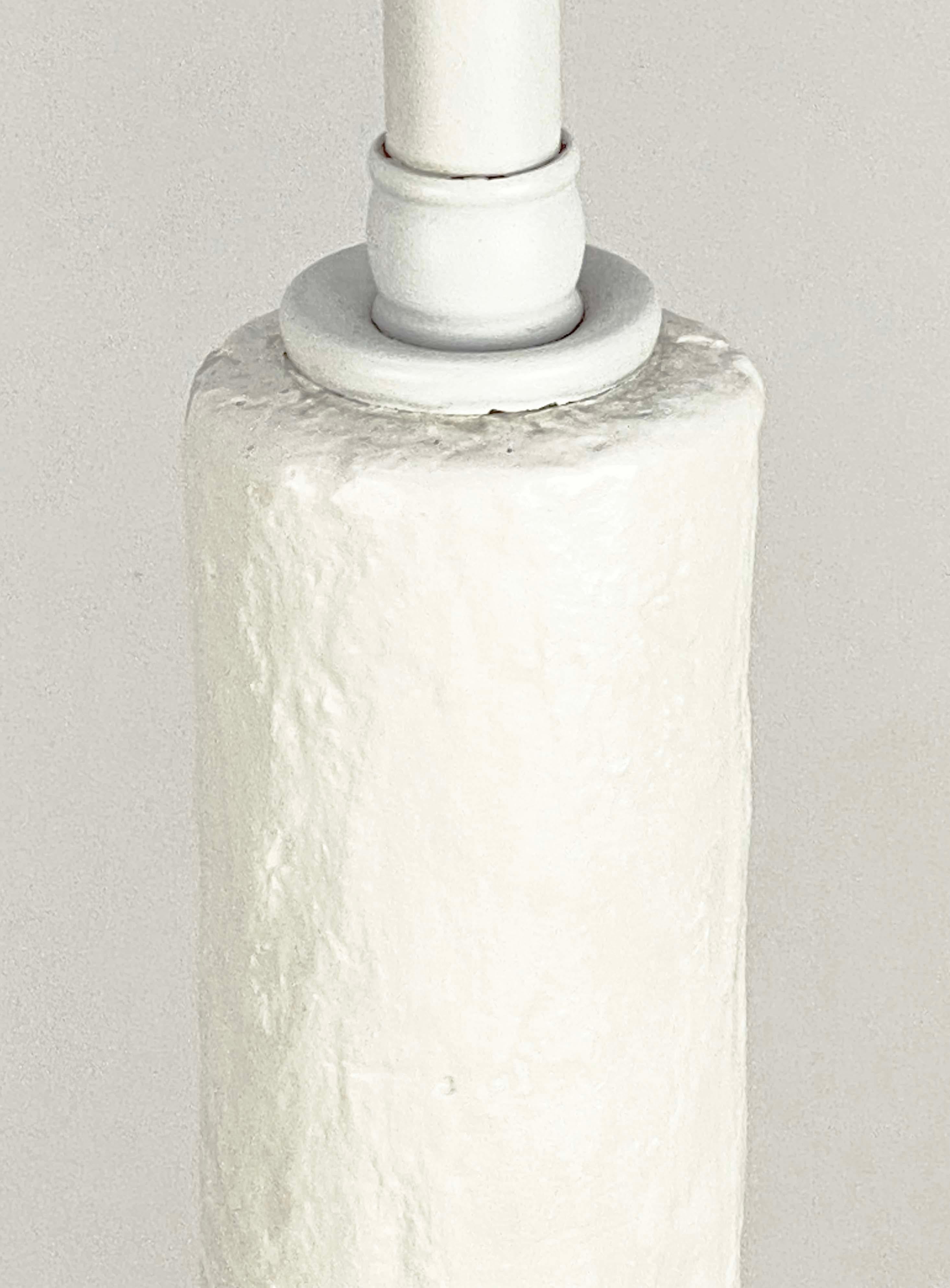 20th Century White Plaster Table Lamp After Alberto Giacometti and Jean-Michel Frank