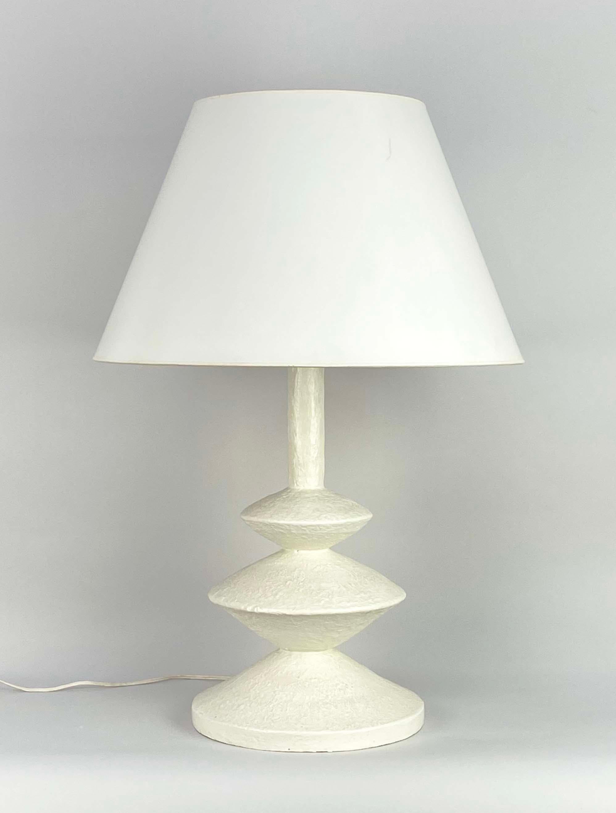 White Plaster Table Lamp After Alberto Giacometti and Jean-Michel Frank 3