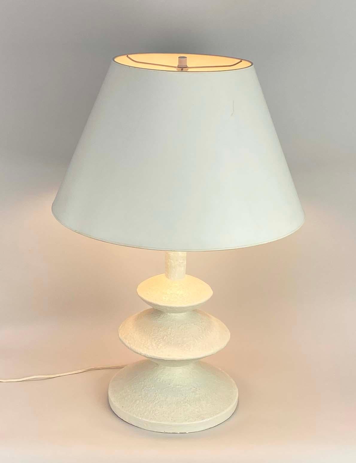 White Plaster Table Lamp After Alberto Giacometti and Jean-Michel Frank 4