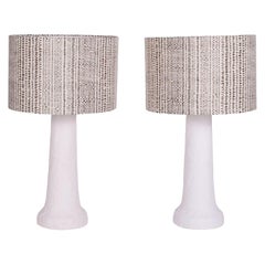 White Plaster Table Lamps