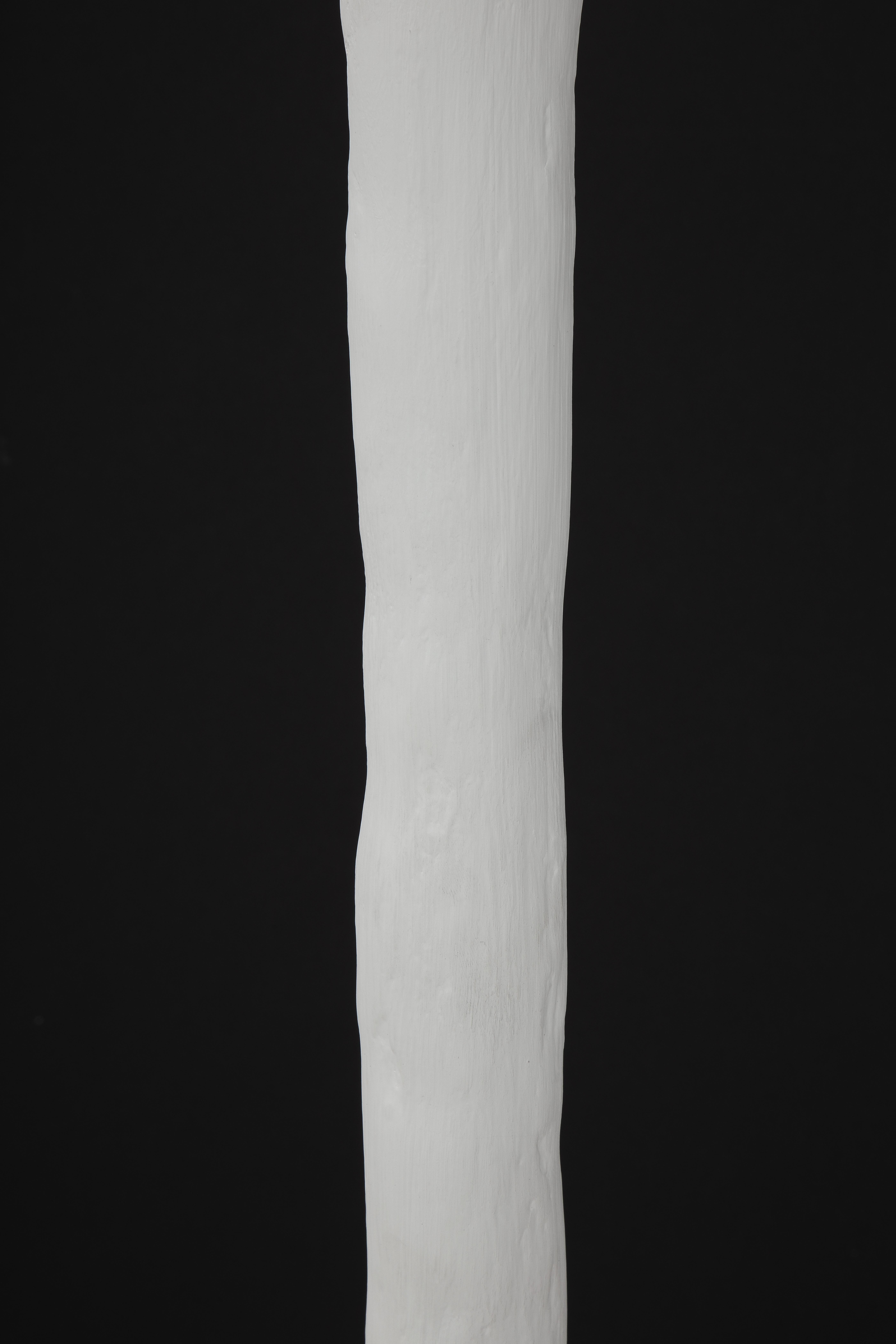 Minimalist White Plaster Torchiere Lamp by Kasper Dolatowski