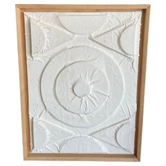 White Plaster Wall Sculpture, France, Contemporary