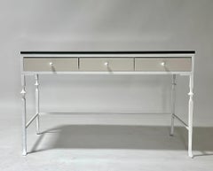 White Plastered Iron Desk Style of Giacometti, 1970