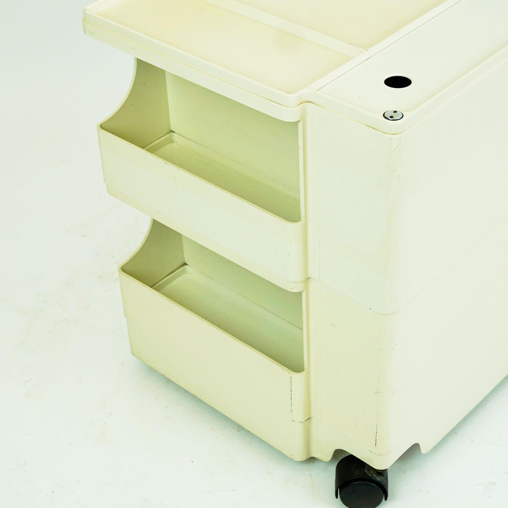 White Plastic Boby 3 Trolley by Joe Colombo for Bieffeplast, Italy, 1970s 6