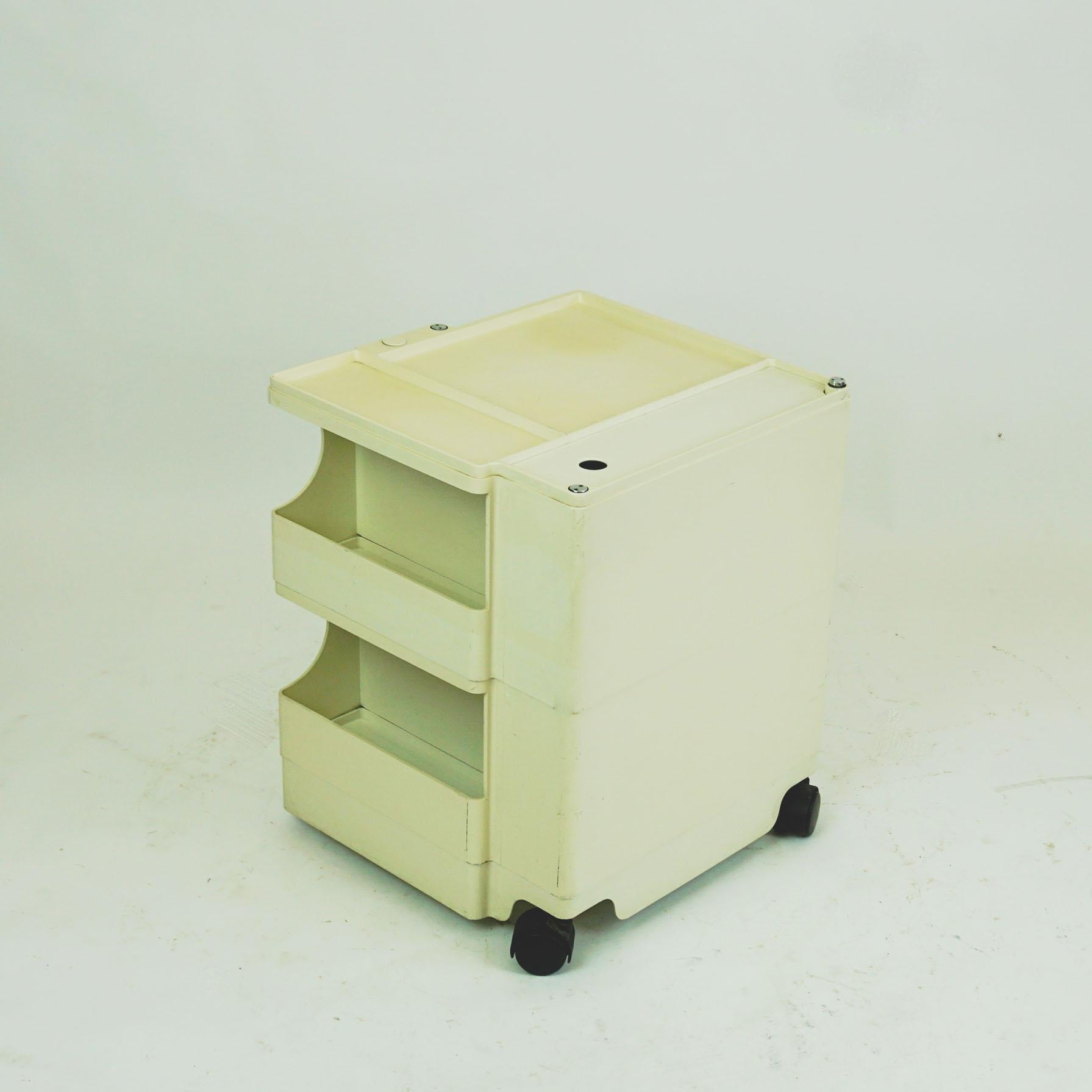 White Plastic Boby 3 Trolley by Joe Colombo for Bieffeplast, Italy, 1970s 2