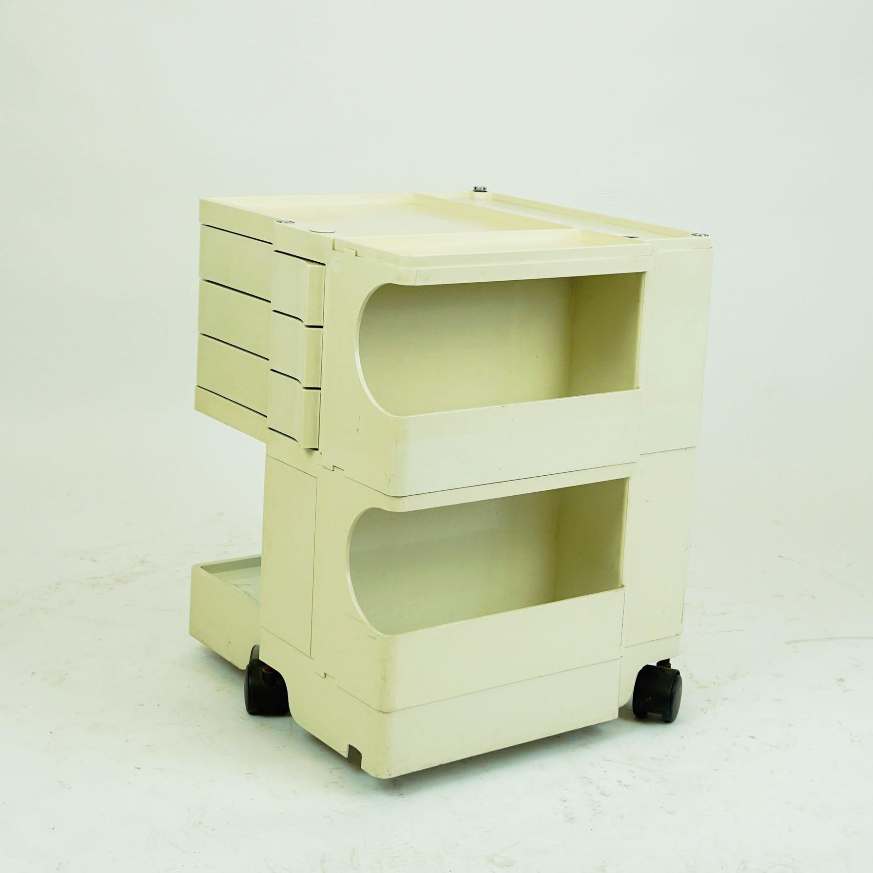 White Plastic Boby 3 Trolley by Joe Colombo for Bieffeplast, Italy, 1970s 3