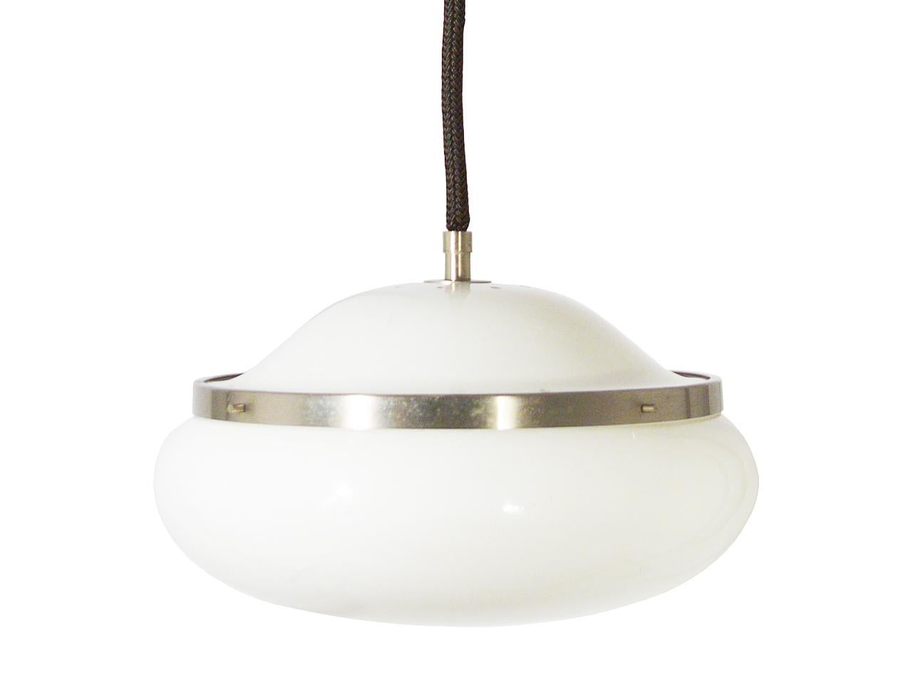 Hängeleuchte aus weißem Kunststoff Mod 2/5 1959 von GPA Monti für Kartell (Beschichtet) im Angebot