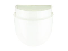 Weißes weißes Kunststoff und bemaltes Metall 1970er Jahre „Montparnasse“ Wandleuchter von S. Asti für Kerzen