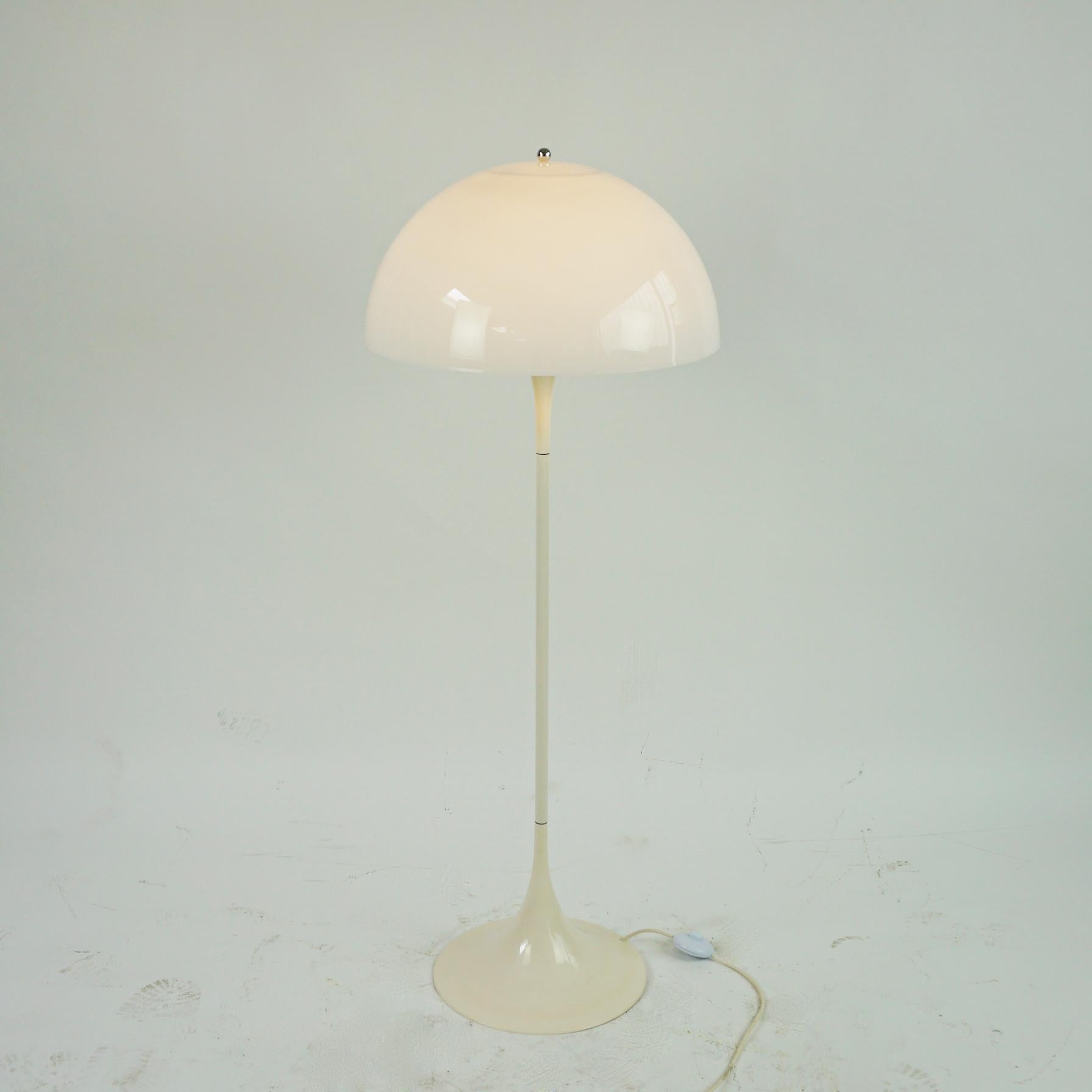 White Plastic Panthella Floor Lamp by Verner Panton for Louis Poulsen Denmark 3