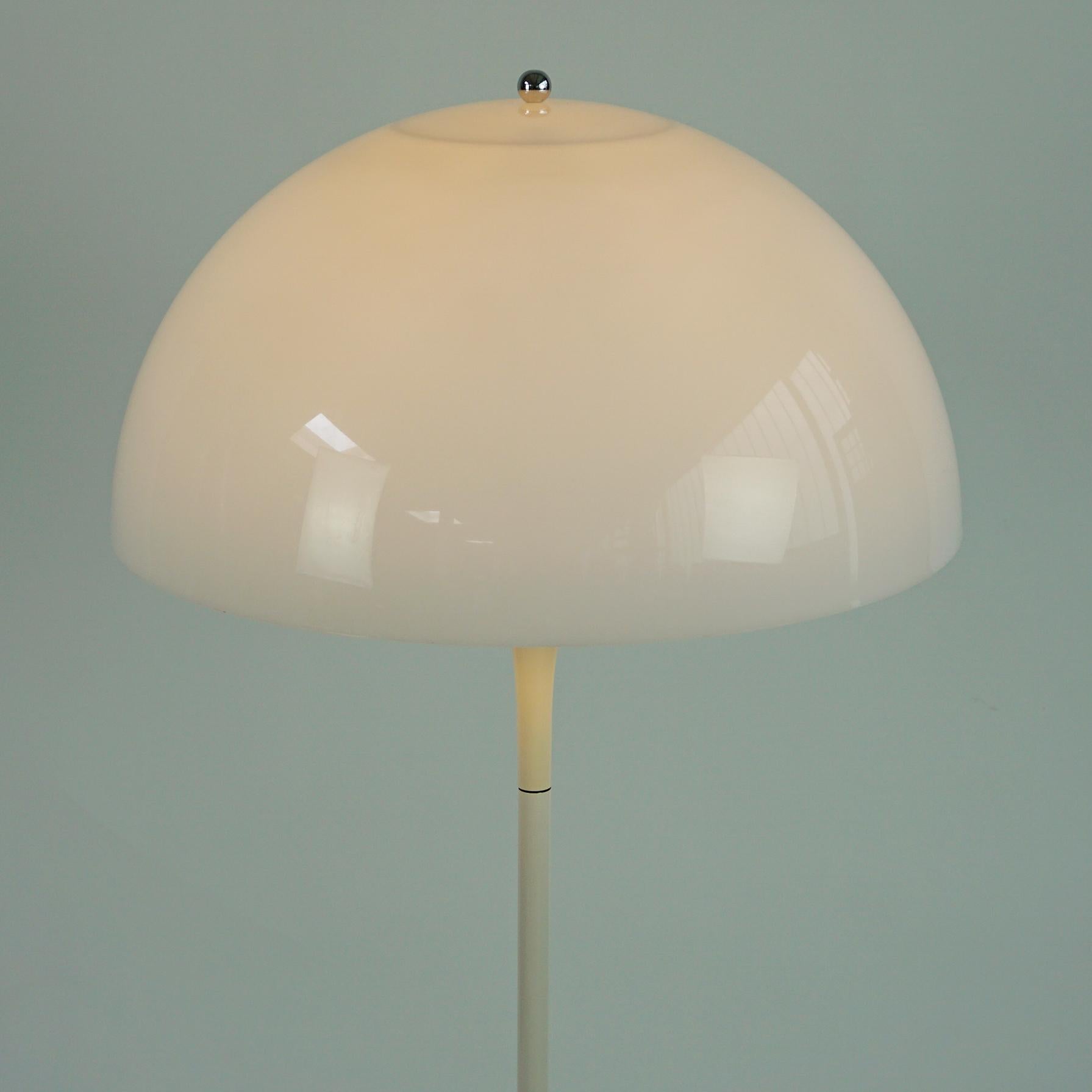 White Plastic Panthella Floor Lamp by Verner Panton for Louis Poulsen Denmark 1