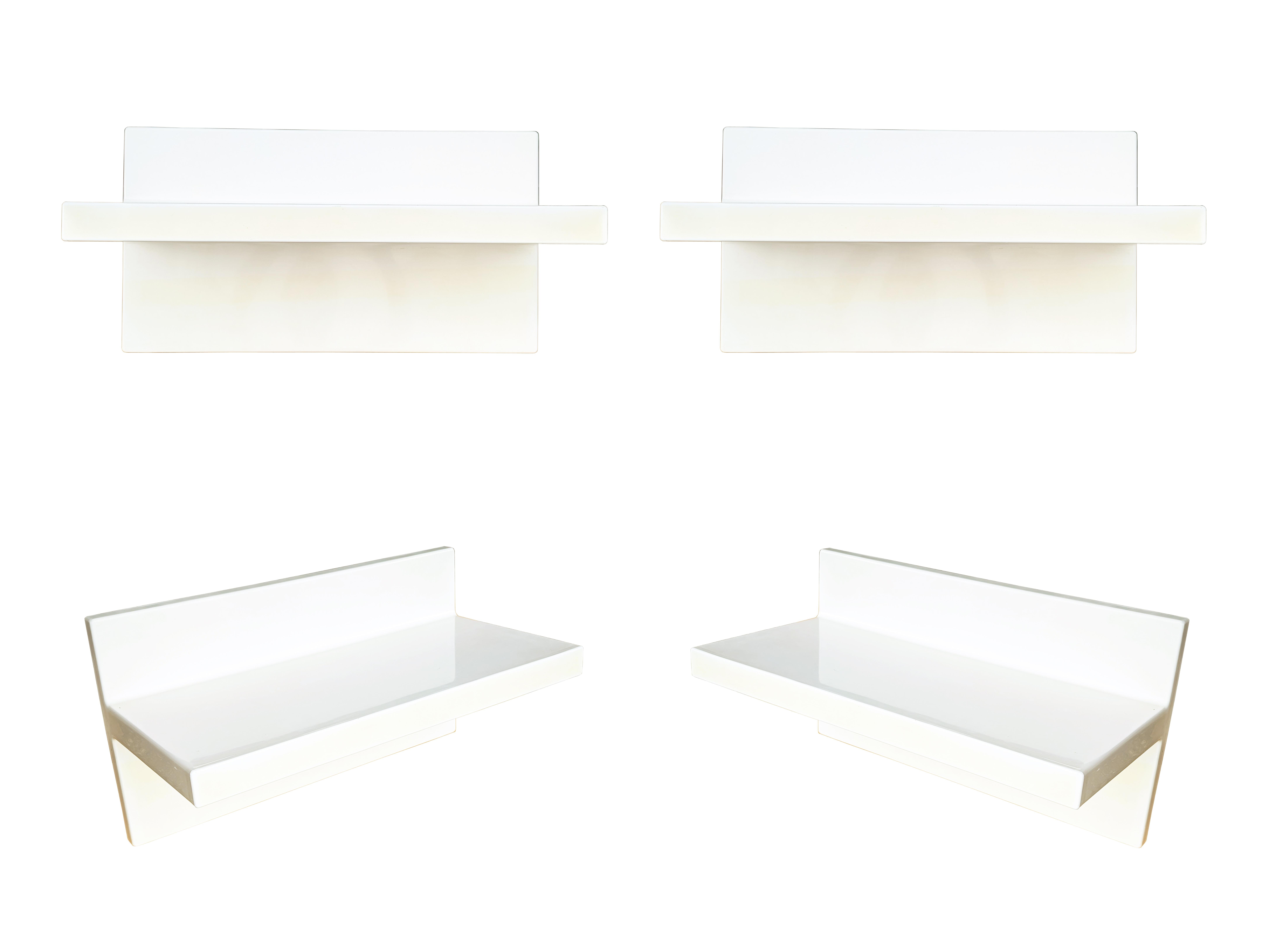 Late 20th Century White plastic shelves by Marcello Siard for Kartell, 1970s