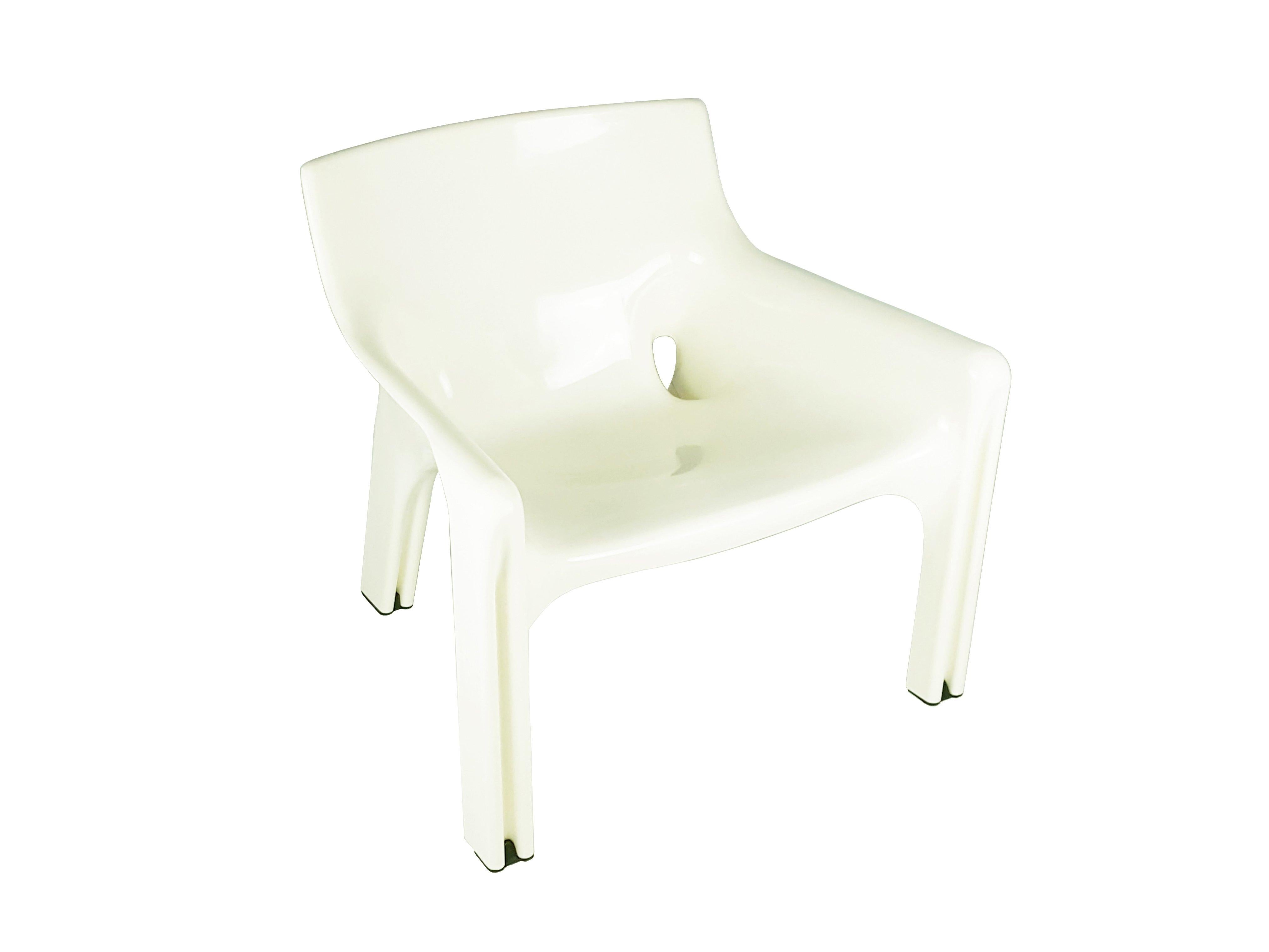 Vicario-Sessel aus weißem Kunststoff von Vico Magistretti für Artemide, 1971, 2er-Set, Set im Angebot 4