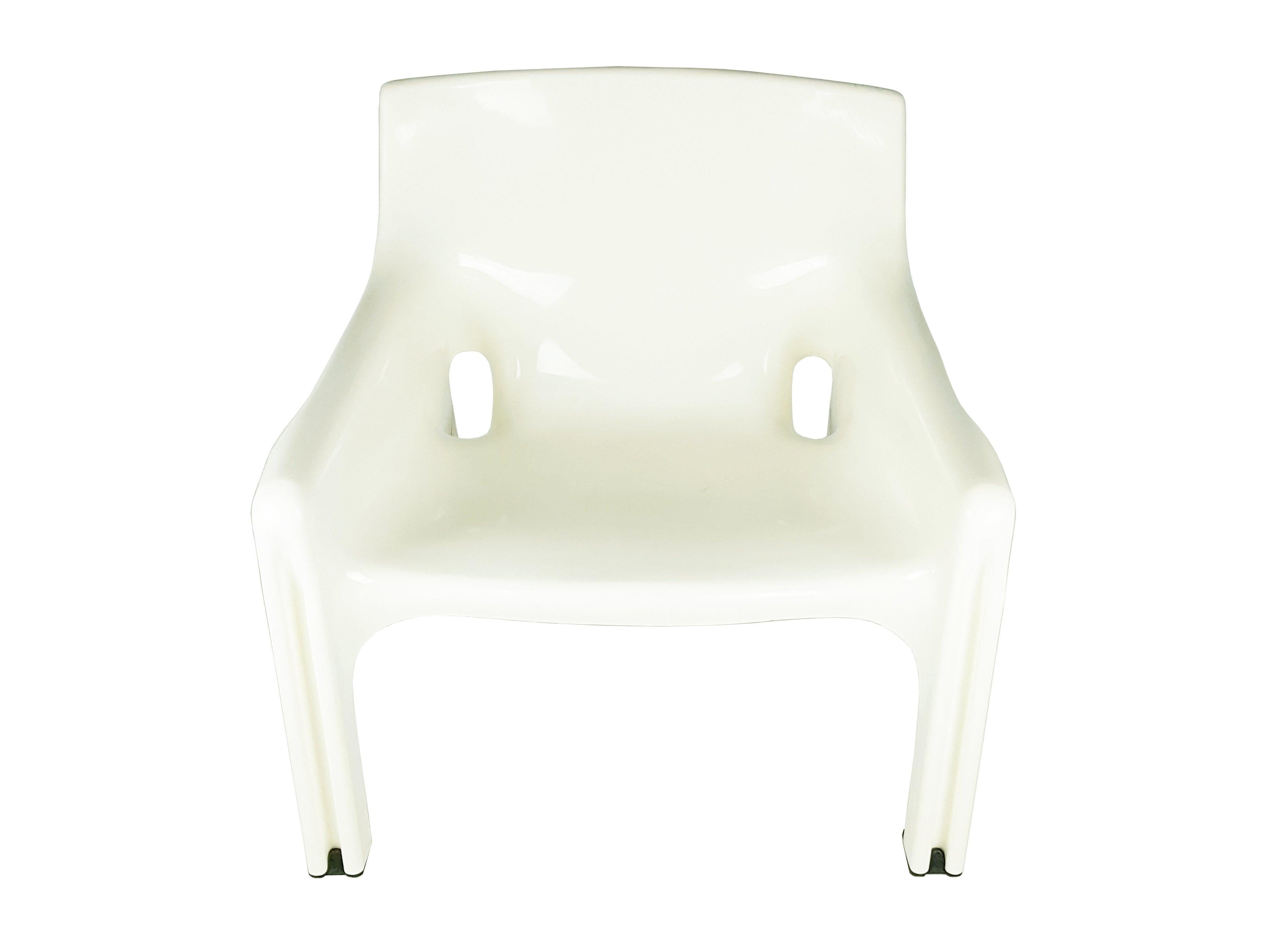 Vicario-Sessel aus weißem Kunststoff von Vico Magistretti für Artemide, 1971, 2er-Set, Set im Angebot 13