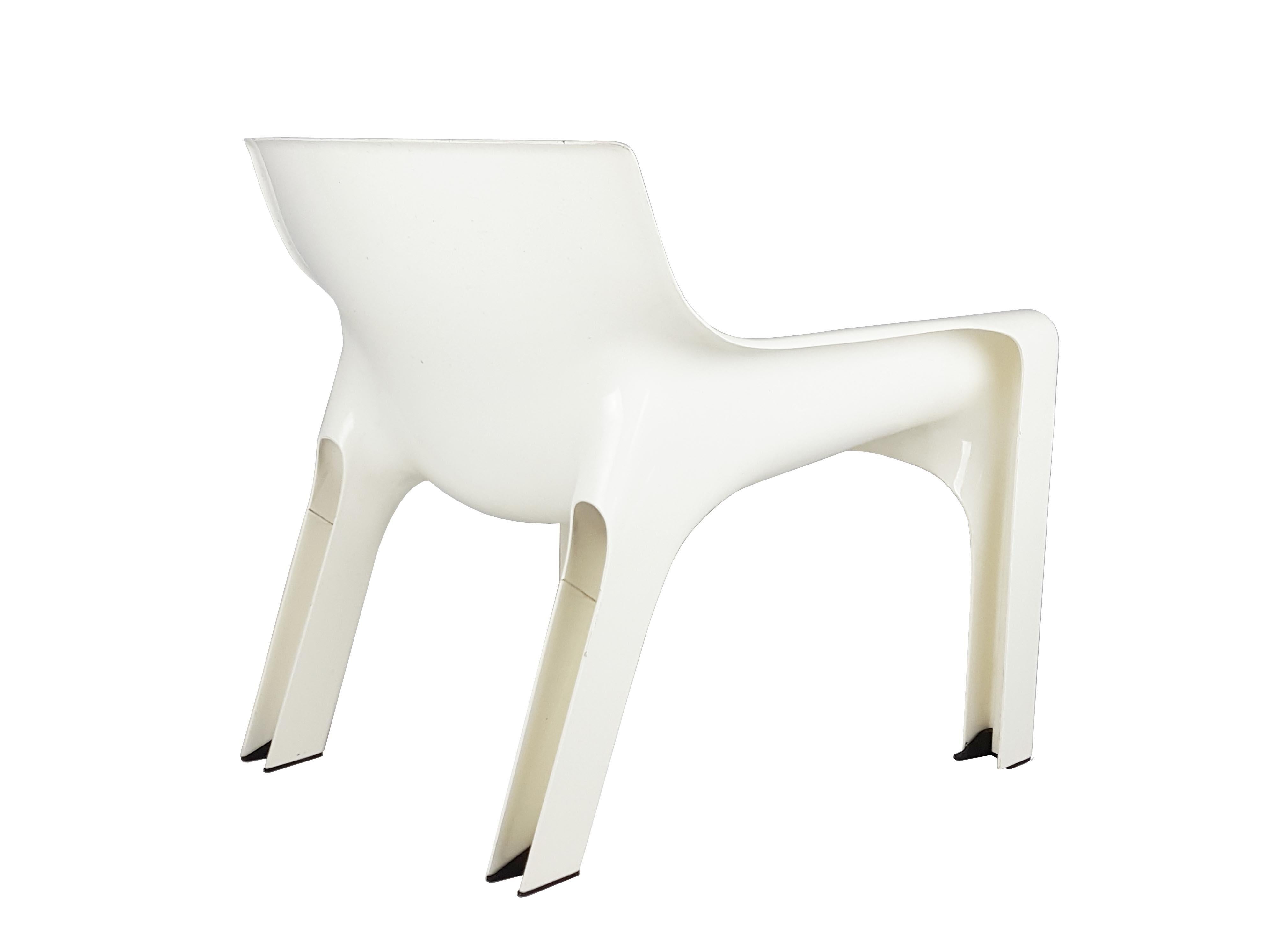 Vicario-Sessel aus weißem Kunststoff von Vico Magistretti für Artemide, 1971, 2er-Set, Set im Angebot 2