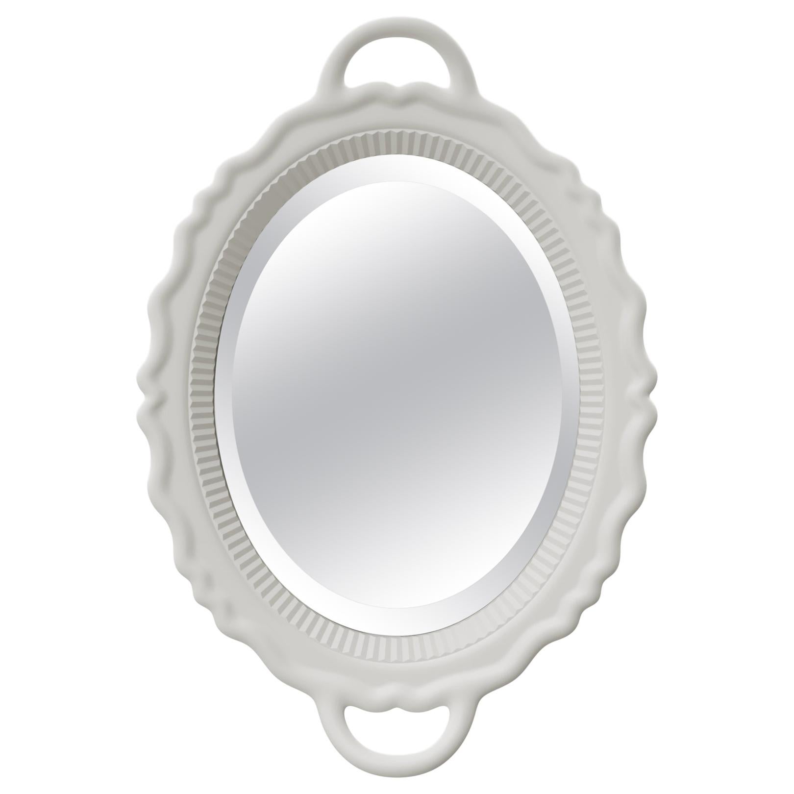 In Stock in Los Angeles, White Plateau Mirror, Designed by Studio Job