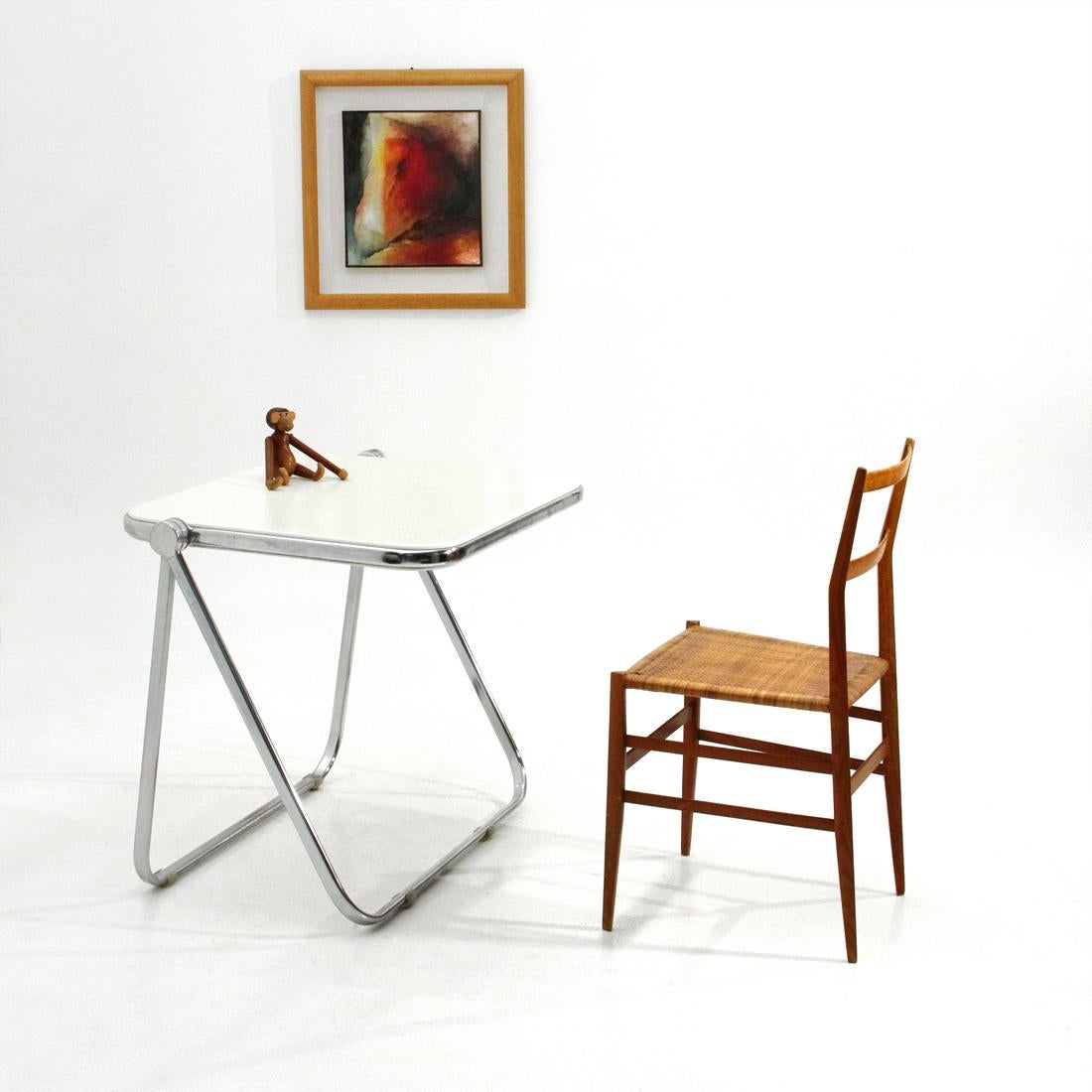 White ‘Platone’ Folding Desk by Giancarlo Piretti for Anonima Castelli, 1960s 5