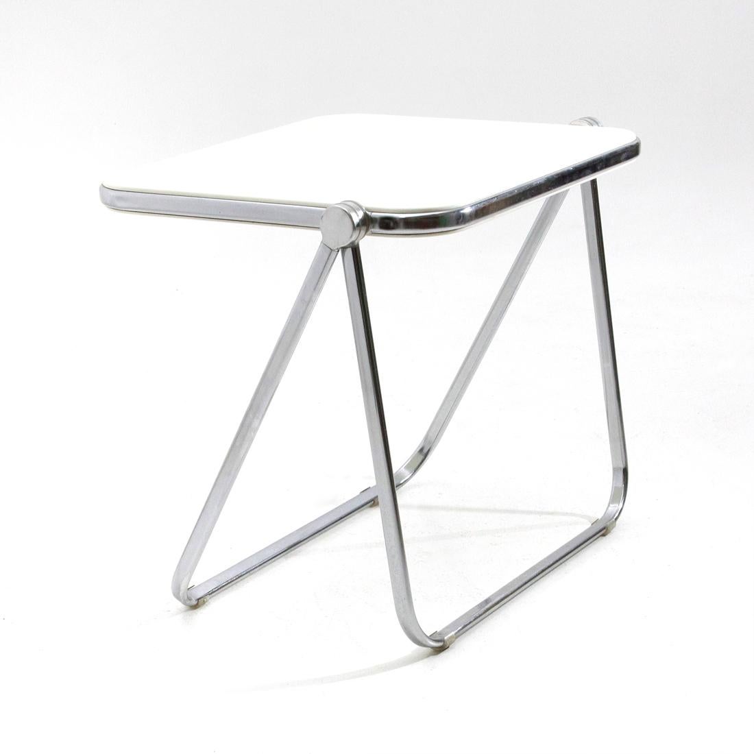 Italian White ‘Platone’ Folding Desk by Giancarlo Piretti for Anonima Castelli, 1960s