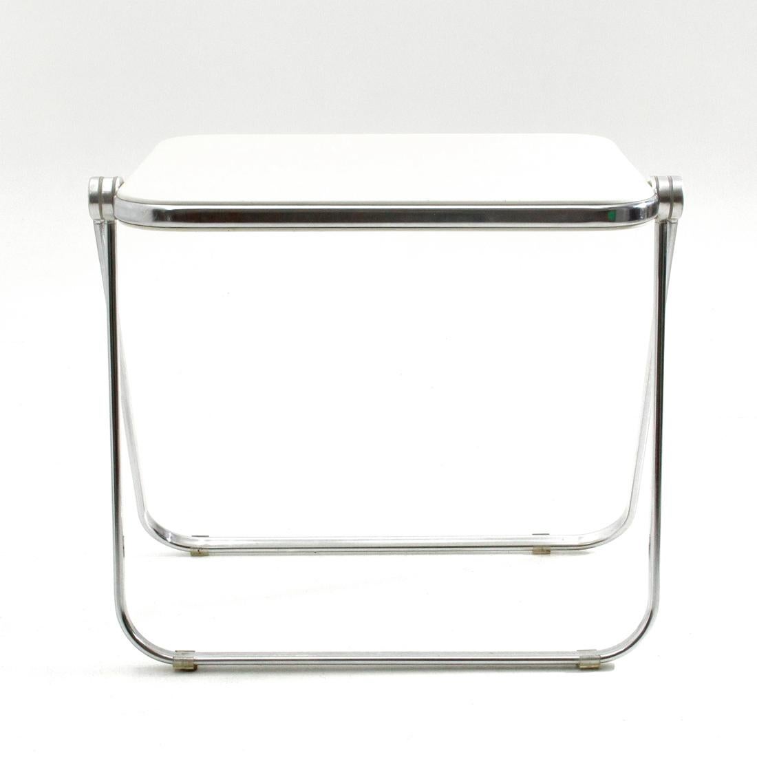 White ‘Platone’ Folding Desk by Giancarlo Piretti for Anonima Castelli, 1960s In Good Condition In Savona, IT