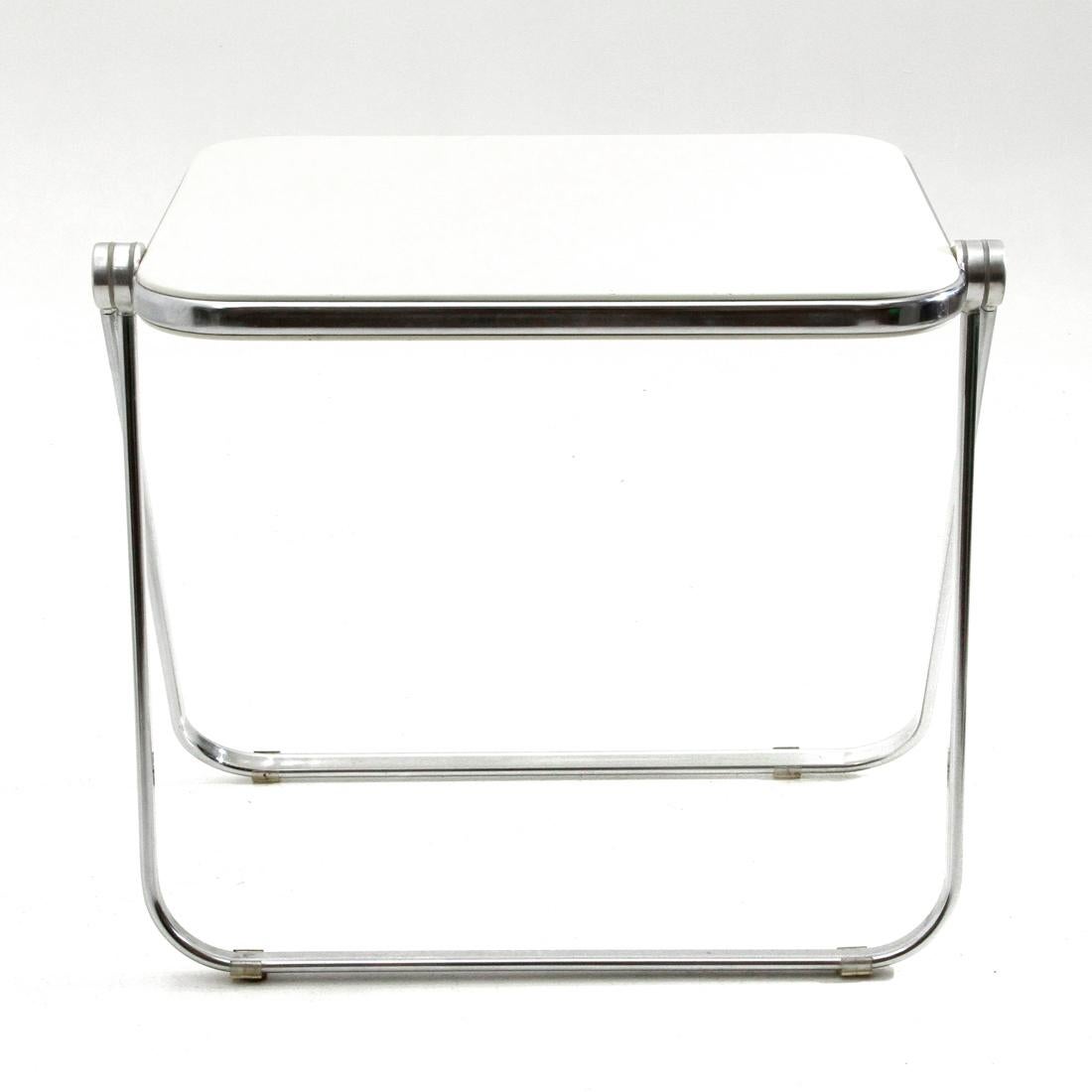 Mid-20th Century White ‘Platone’ Folding Desk by Giancarlo Piretti for Anonima Castelli, 1960s