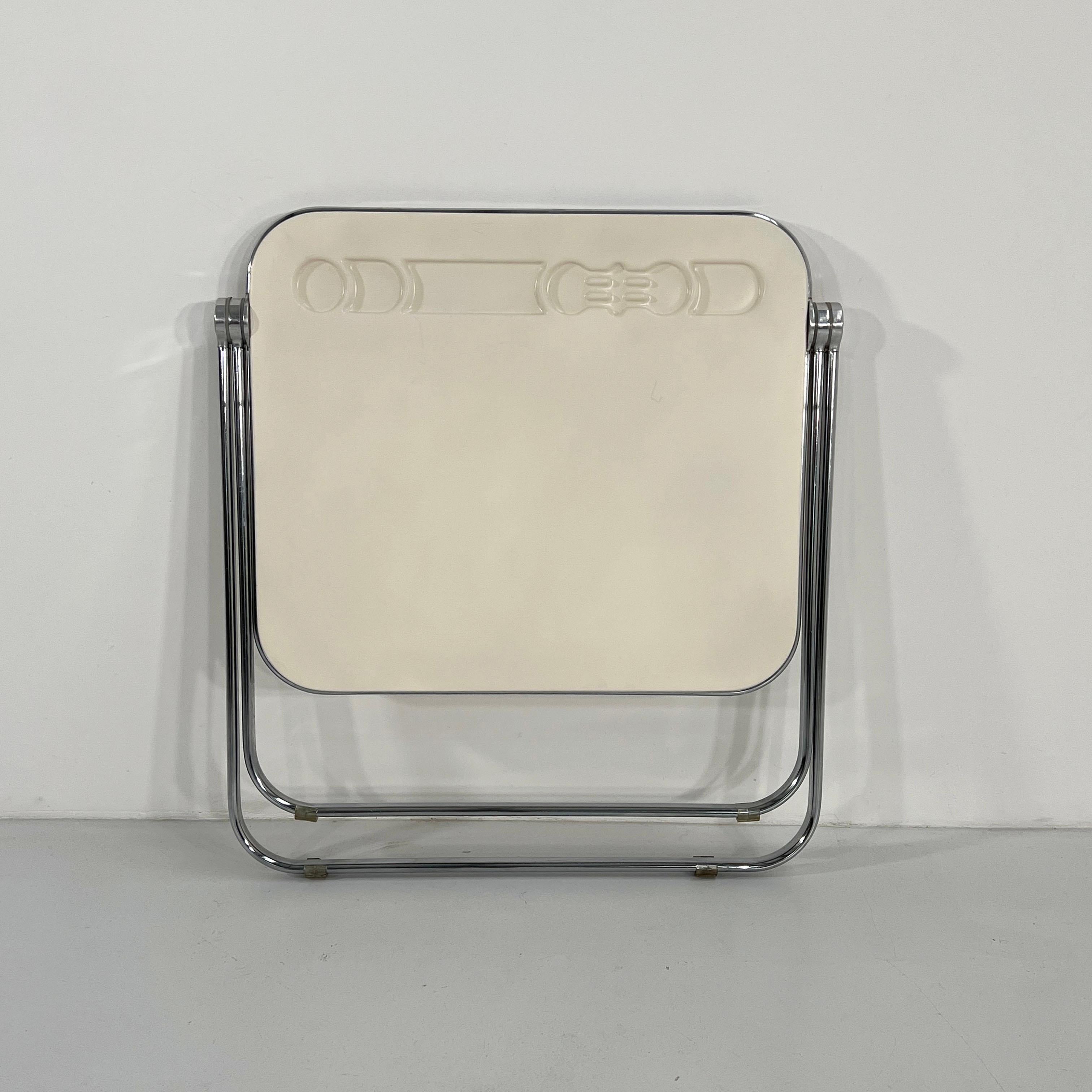 White Platone Folding Desk by Giancarlo Piretti for Anonima Castelli, 1970s 4