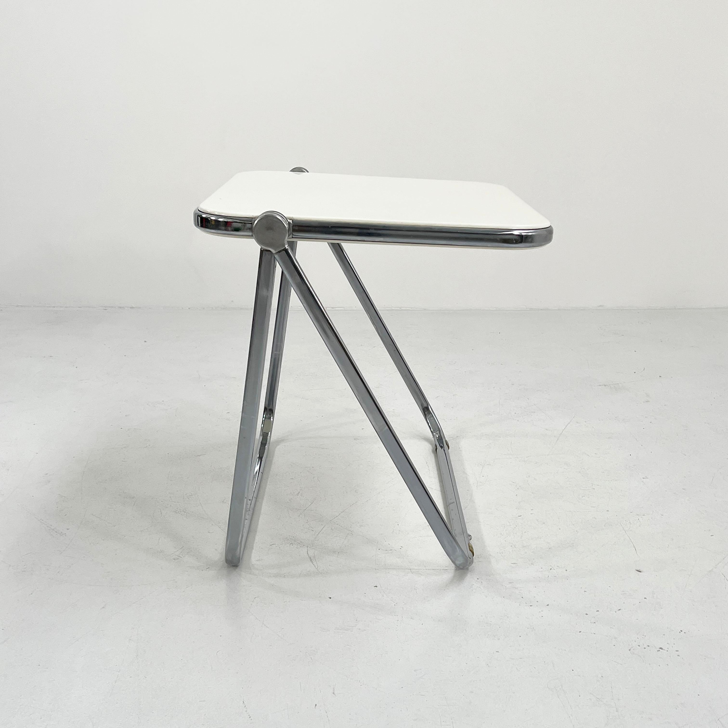 Mid-Century Modern White Platone Folding Desk by Giancarlo Piretti for Anonima Castelli, 1970s