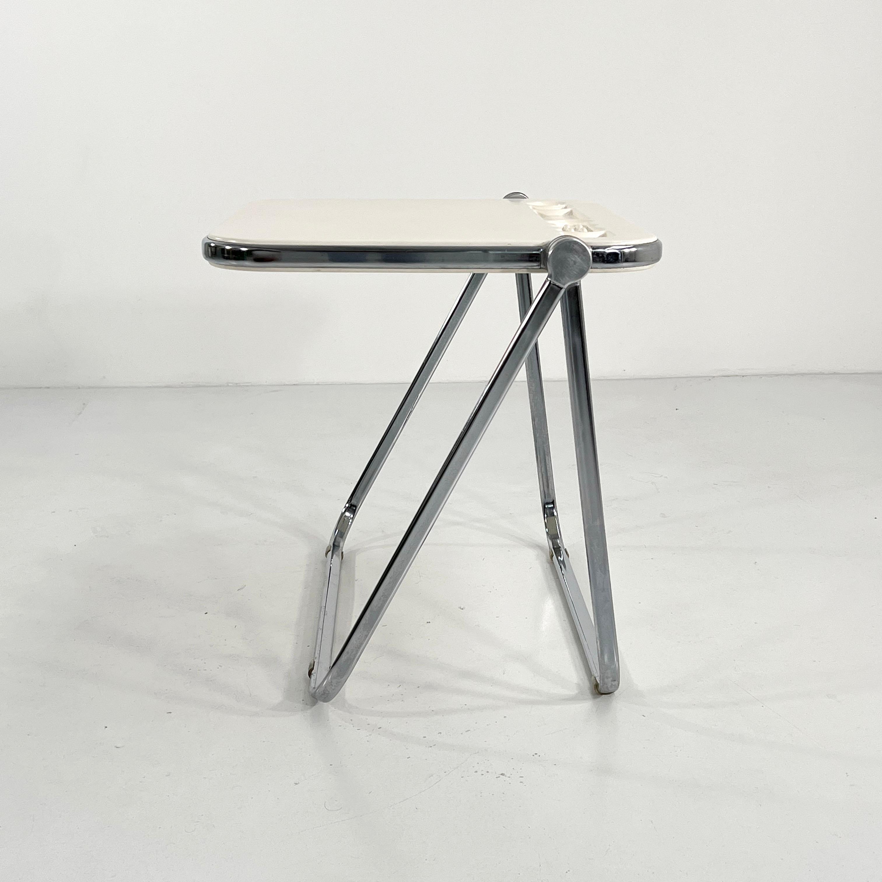 White Platone Folding Desk by Giancarlo Piretti for Anonima Castelli, 1970s For Sale 1