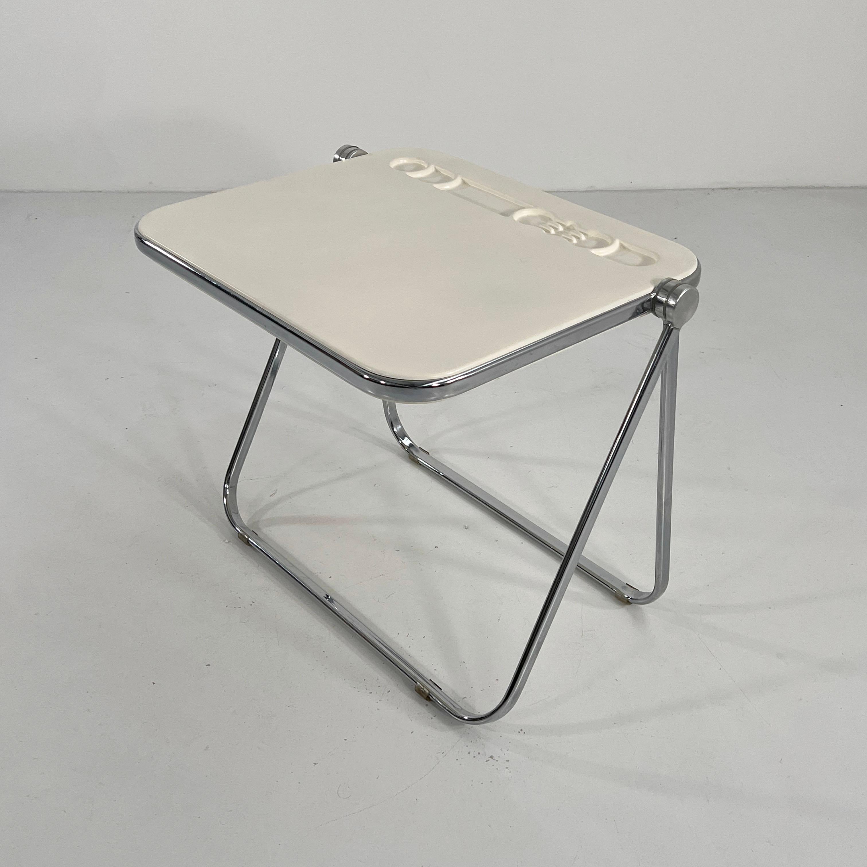 White Platone Folding Desk by Giancarlo Piretti for Anonima Castelli, 1970s For Sale 3